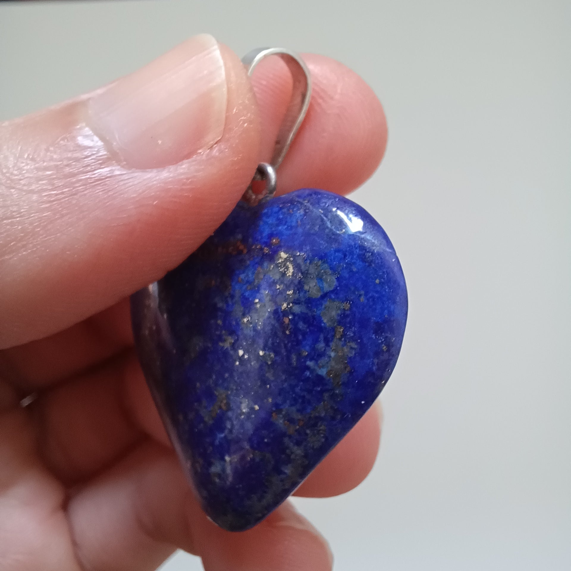 Lapis Lazuli Handmade Heart Pendant 2.6x2.4 CM