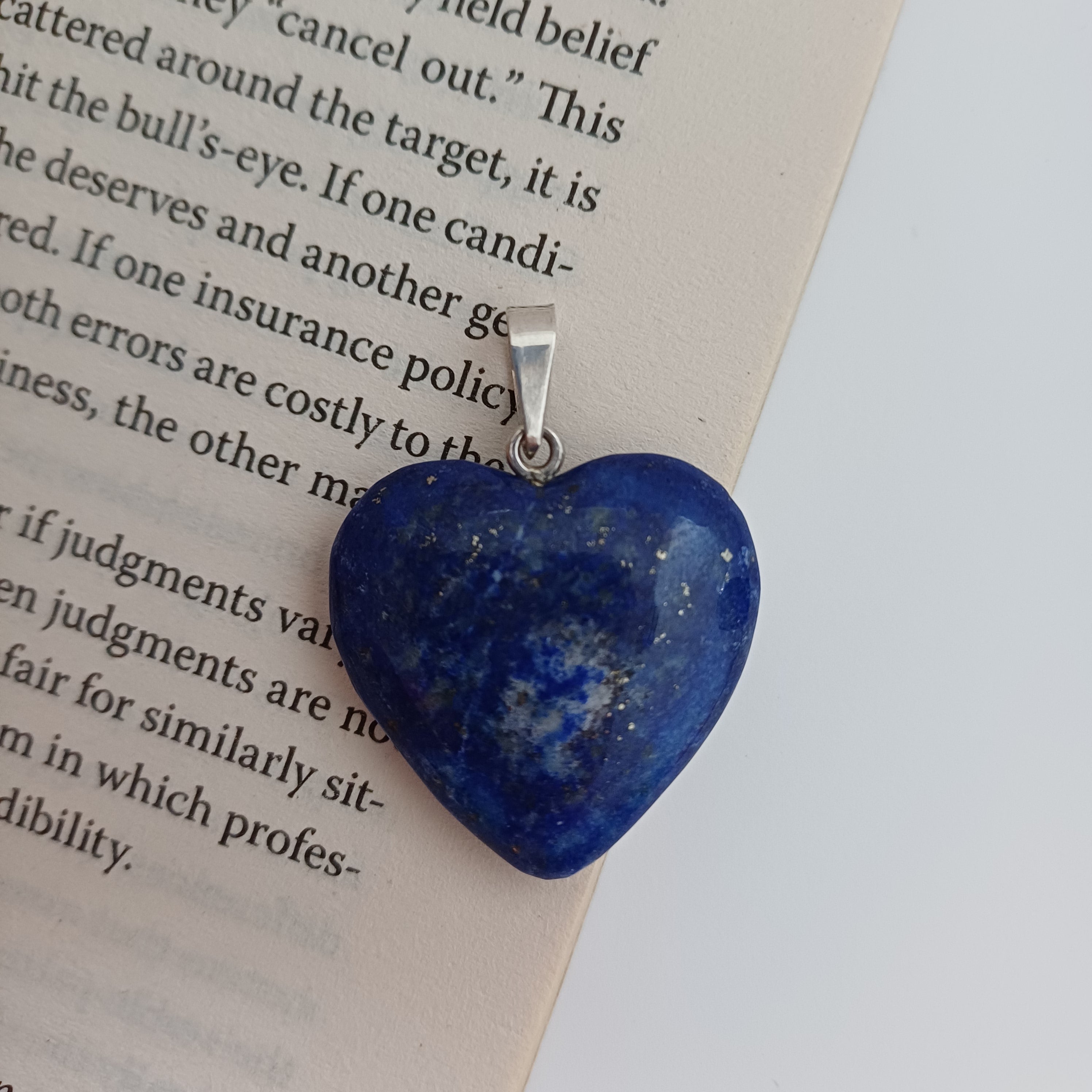 Lapis Lazuli Handmade Heart Pendant 2.5x2.6 CM