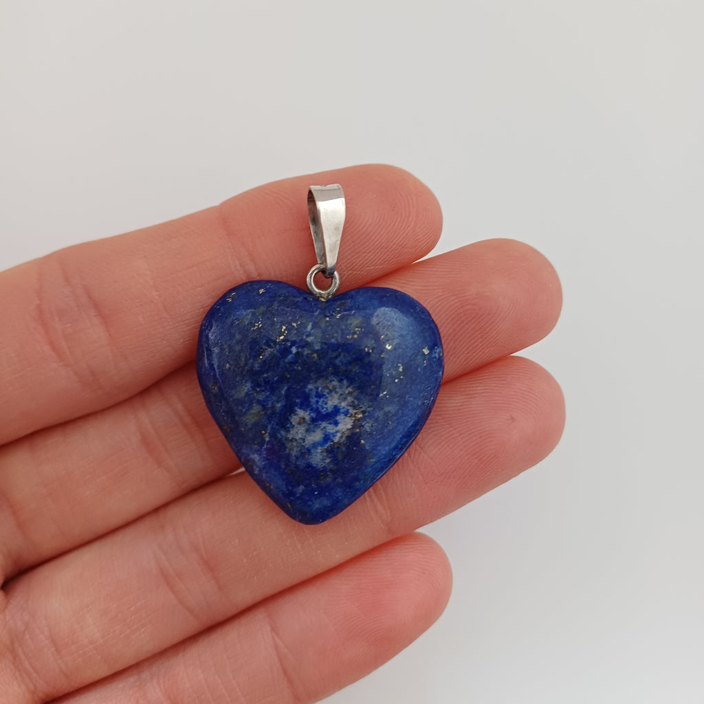 Lapis Lazuli Handmade Heart Pendant 2.5x2.6 CM
