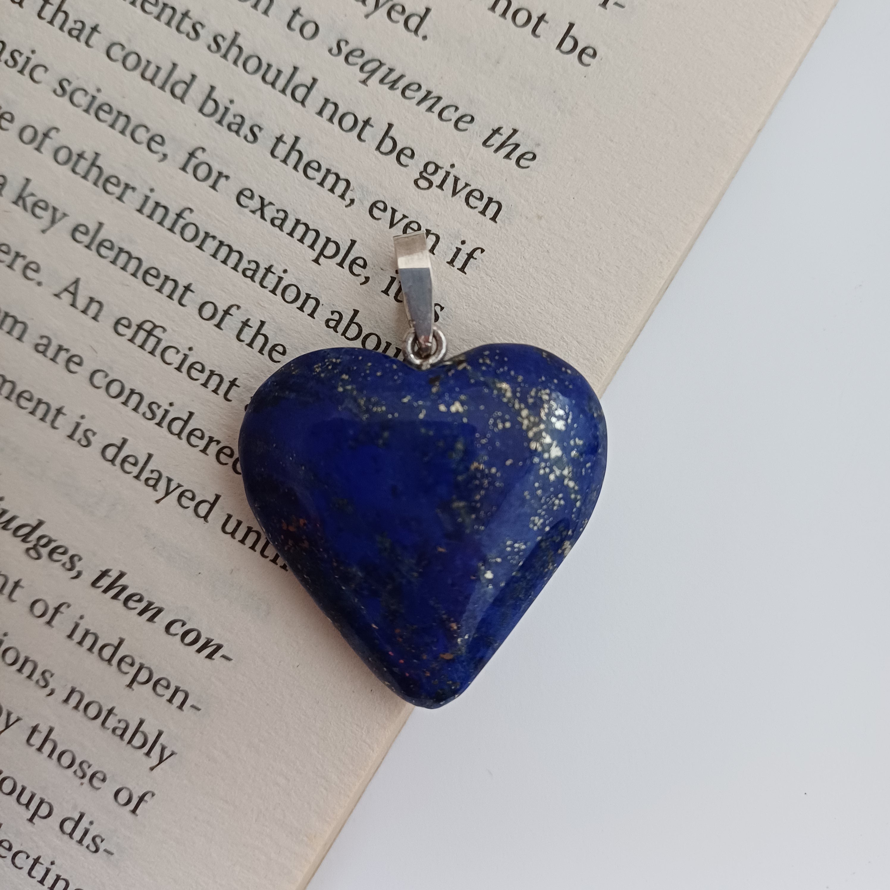 Lapis Lazuli Handmade Heart Pendant 2.6x2.8 CM
