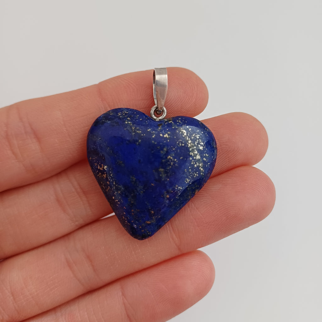 Lapis Lazuli Handmade Heart Pendant 2.6x2.8 CM