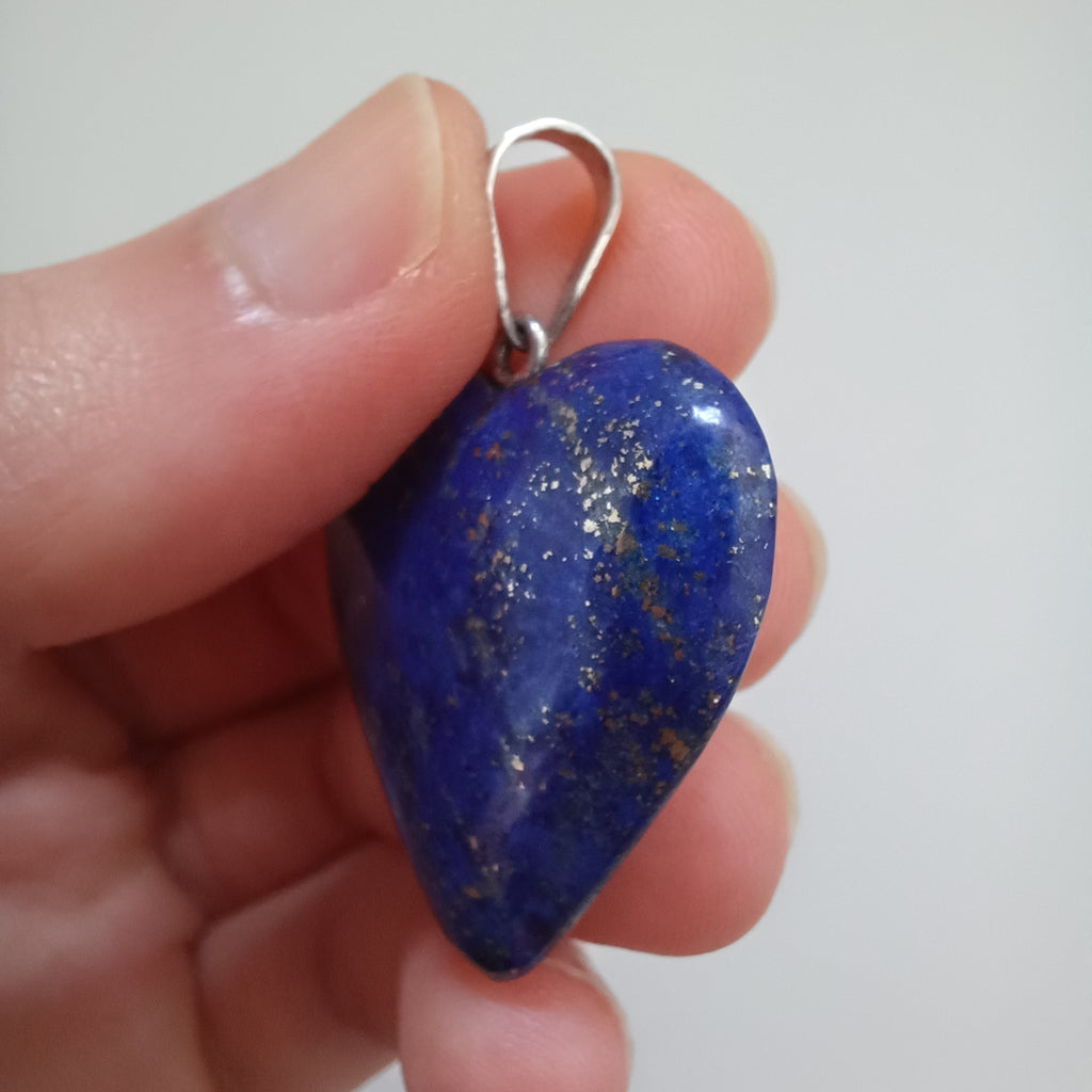 Lapis Lazuli Handmade Heart Pendant 2.6x2.8 CM