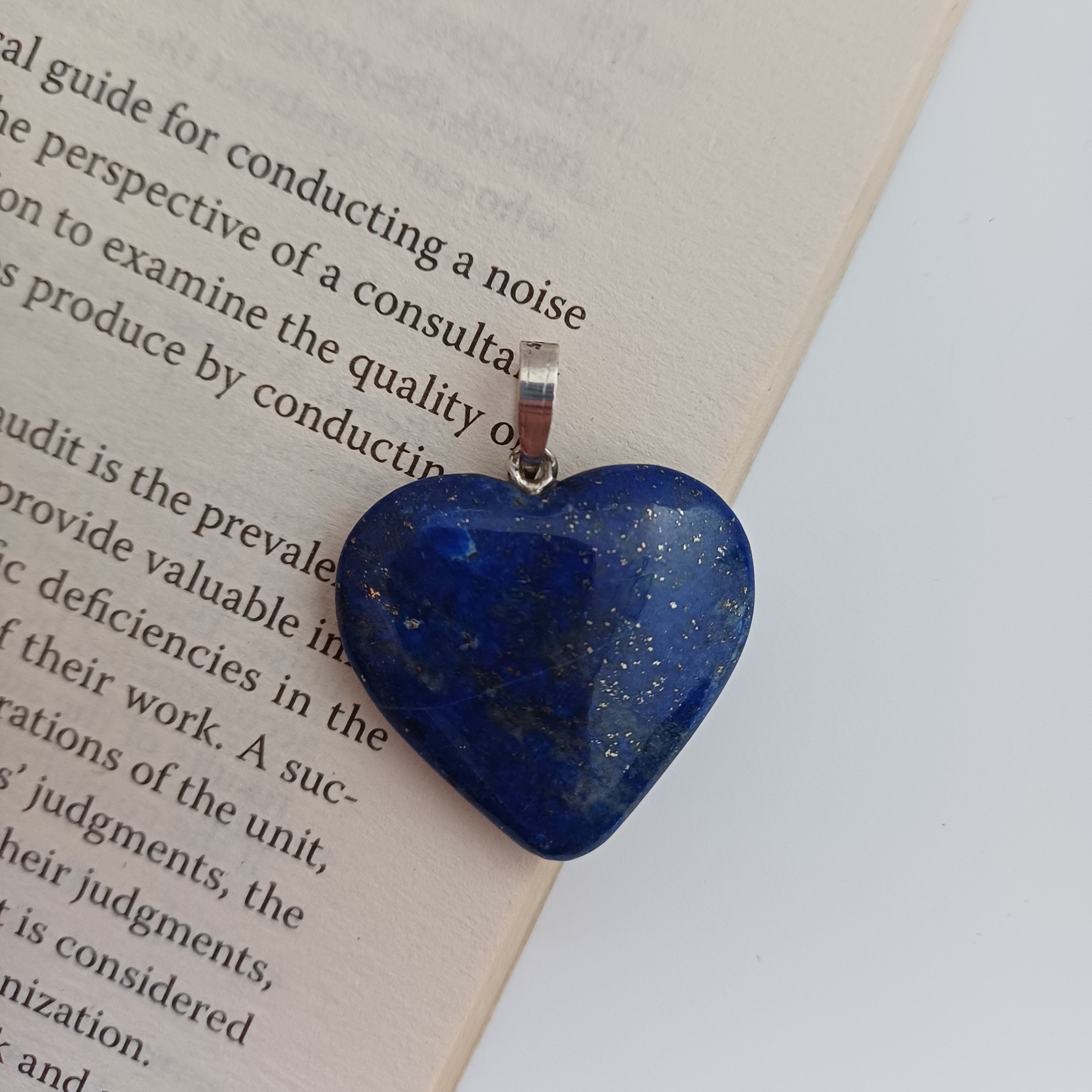 Lapis Lazuli Handmade Heart Pendant 2.5x2.7 CM