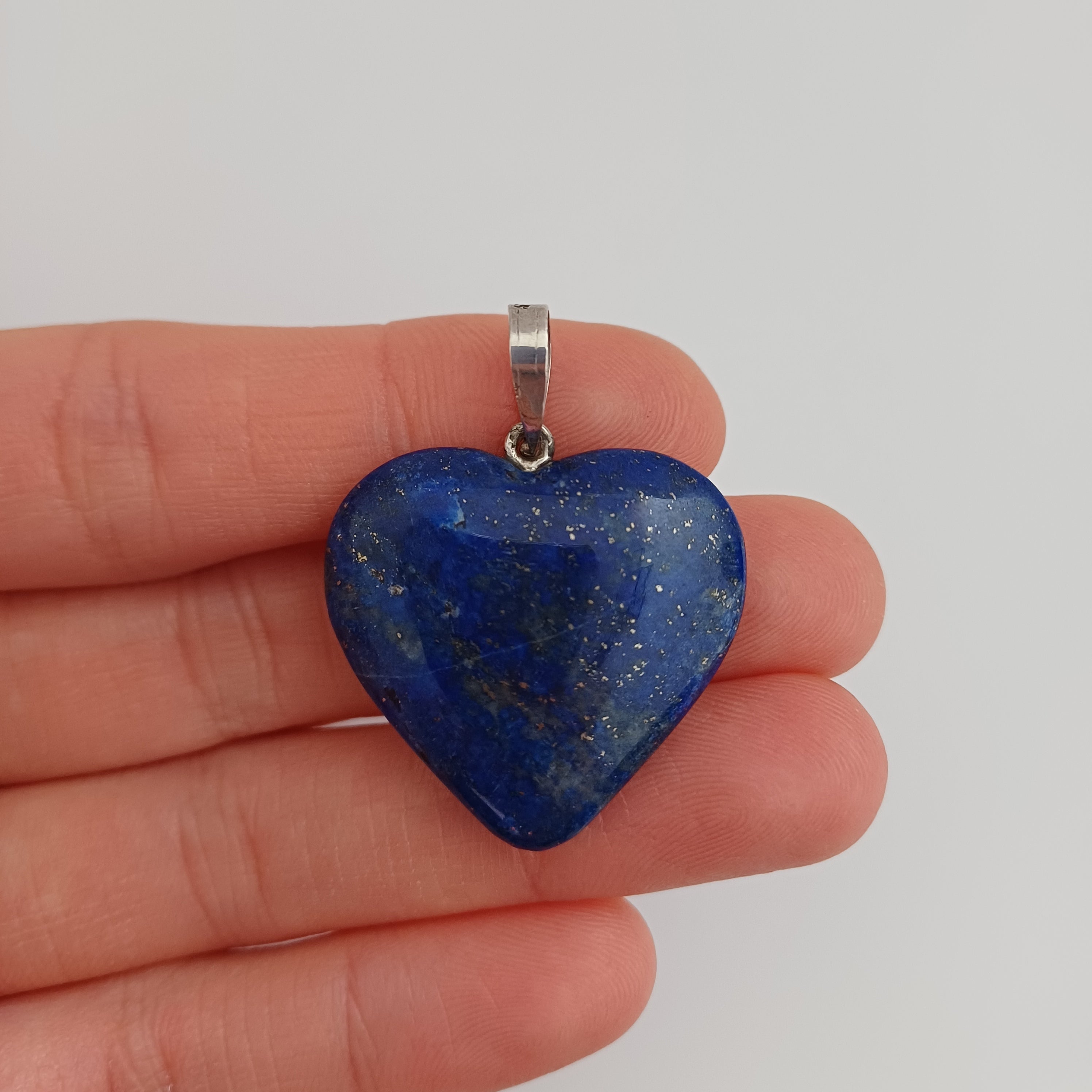 Lapis Lazuli Handmade Heart Pendant 2.5x2.7 CM