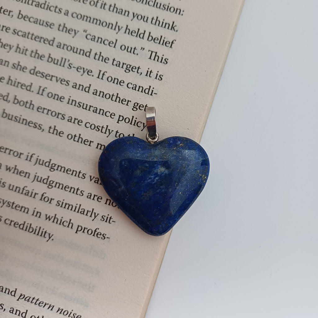 Lapis Lazuli Handmade Heart Pendant 2.4x2.9 CM