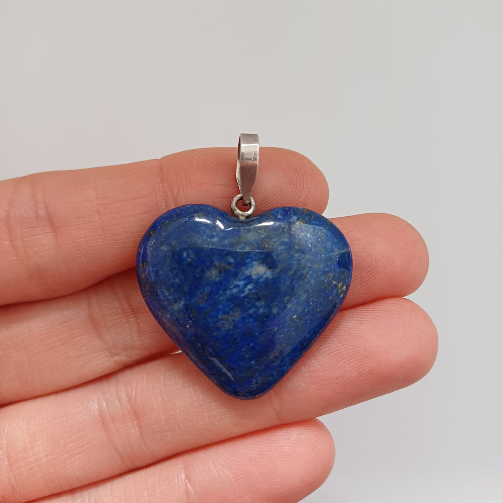 Lapis Lazuli Handmade Heart Pendant 2.4x2.9 CM
