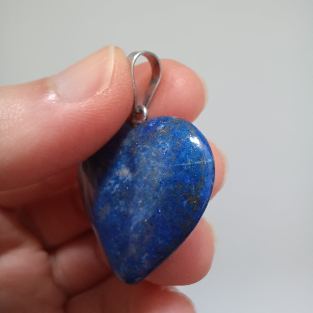 Lapis Lazuli Handmade Heart Pendant 2.4x2.9 CM