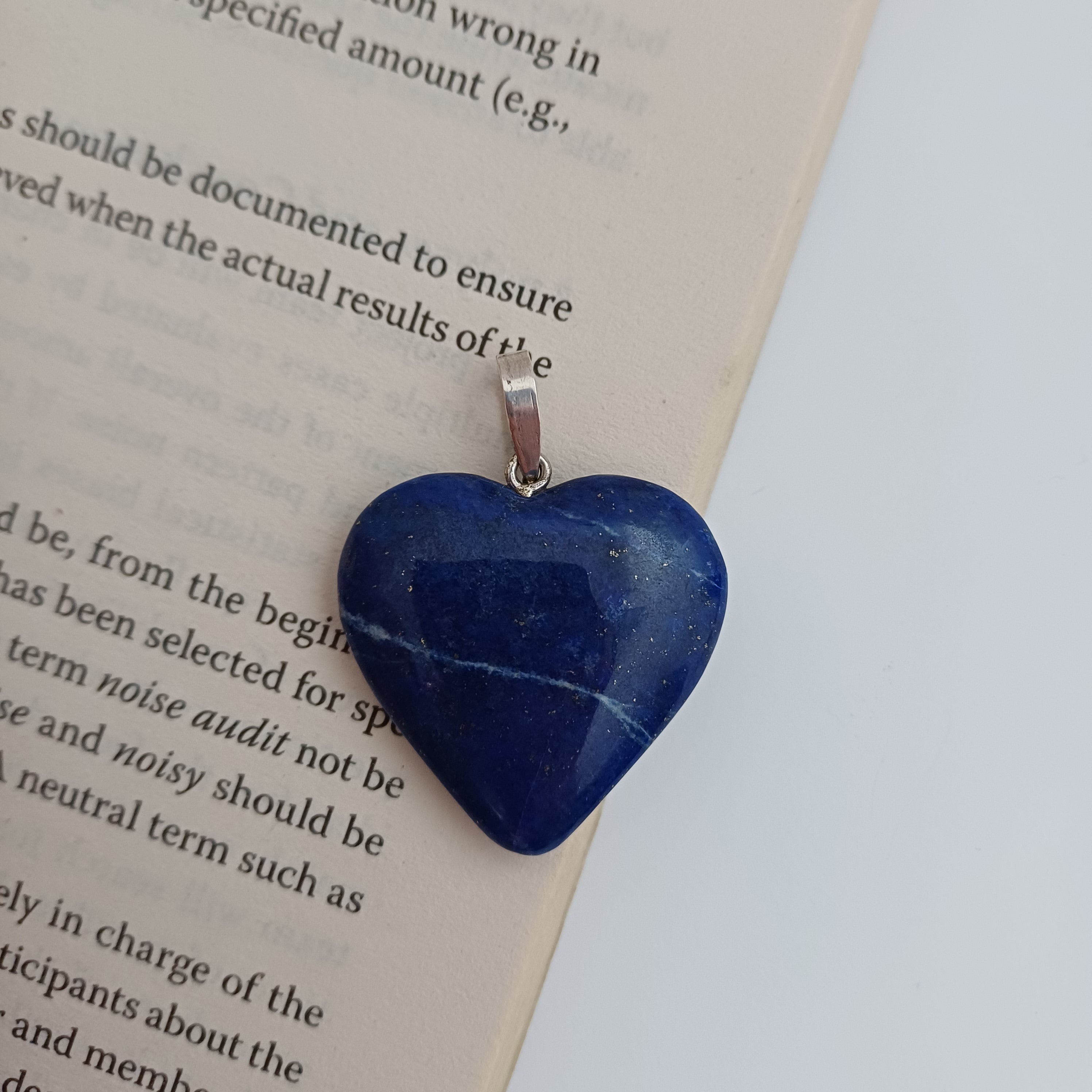 Lapis Lazuli Handmade Heart Pendant 2.6x3 CM