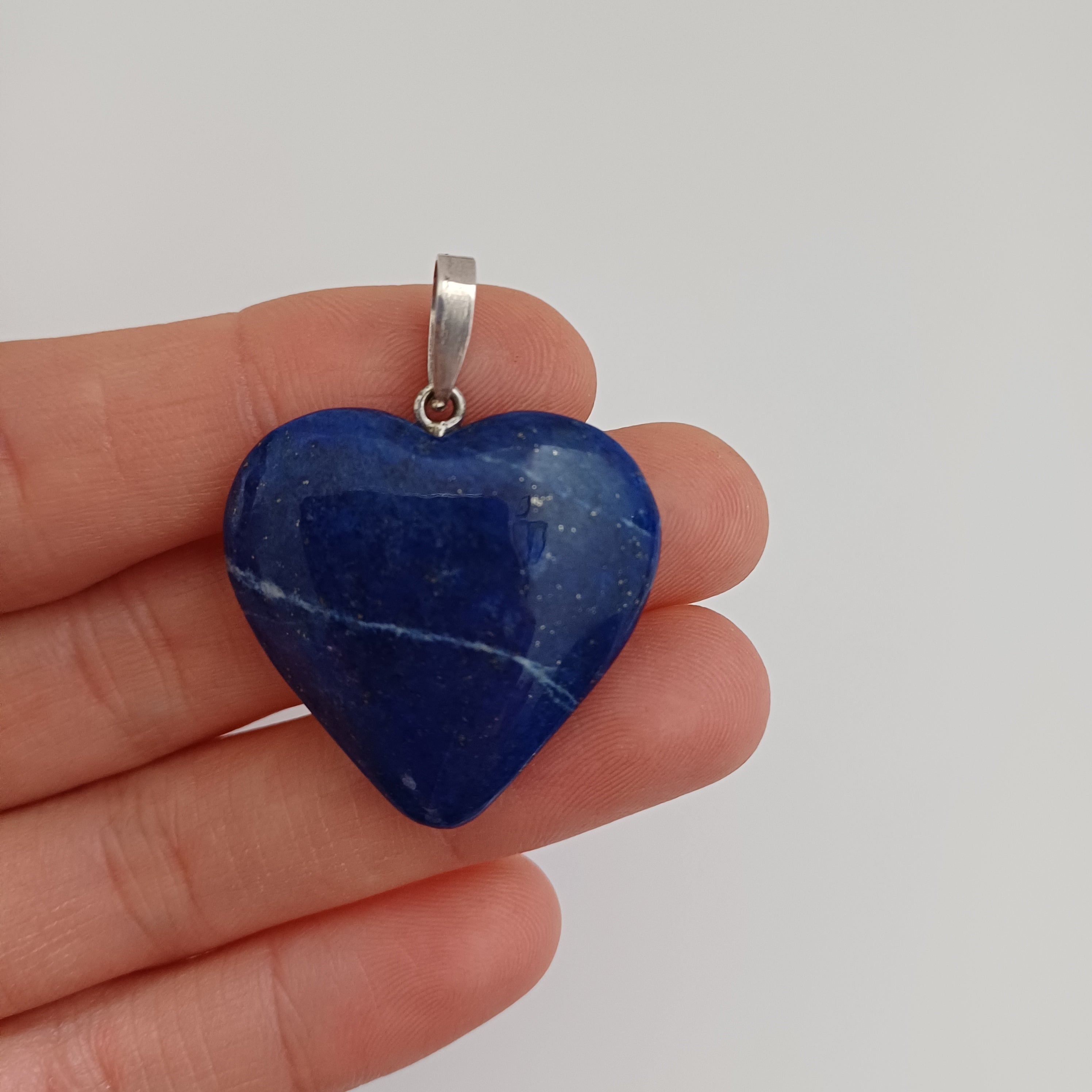 Lapis Lazuli Handmade Heart Pendant 2.6x3 CM