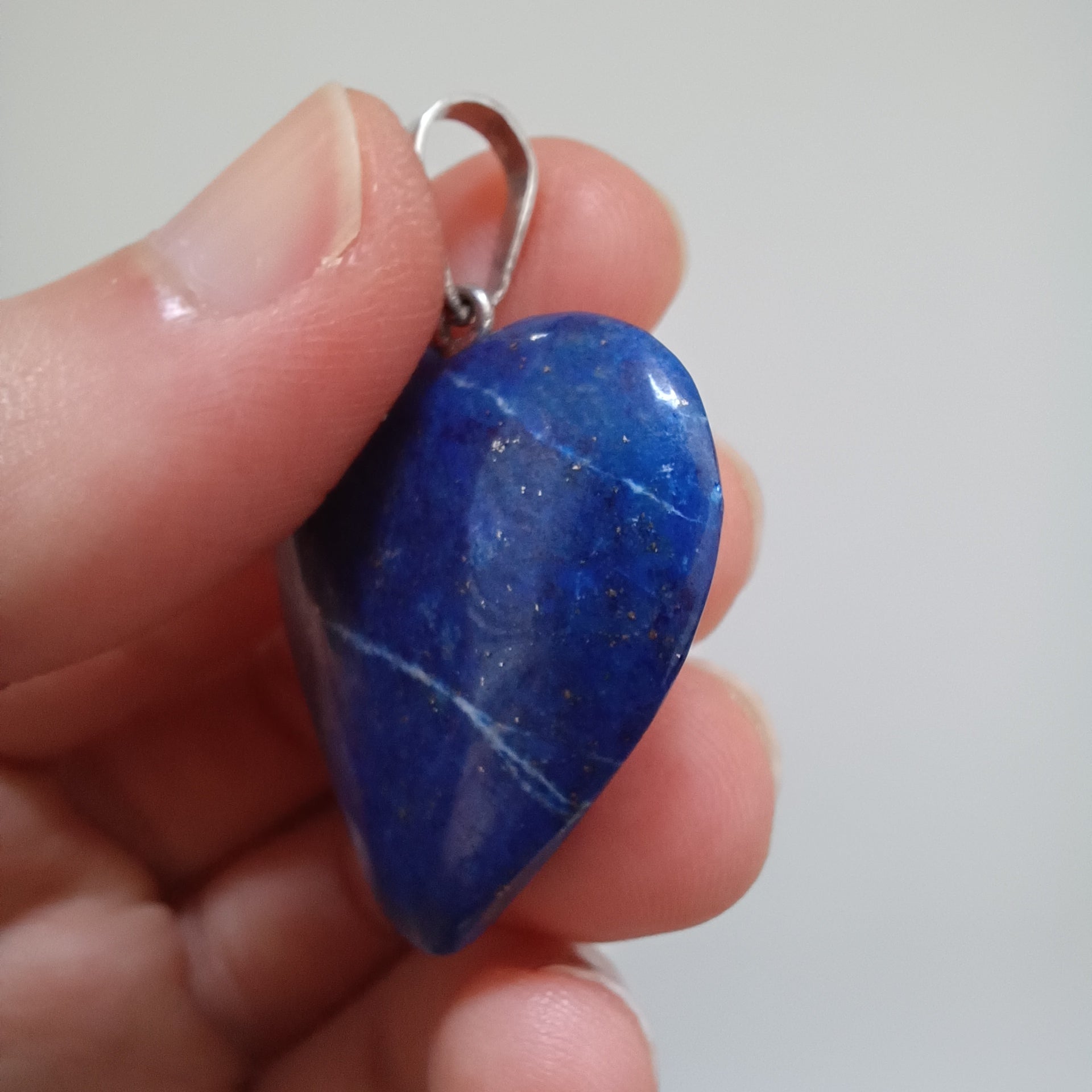 Lapis Lazuli Handmade Heart Pendant 2.6x3 CM