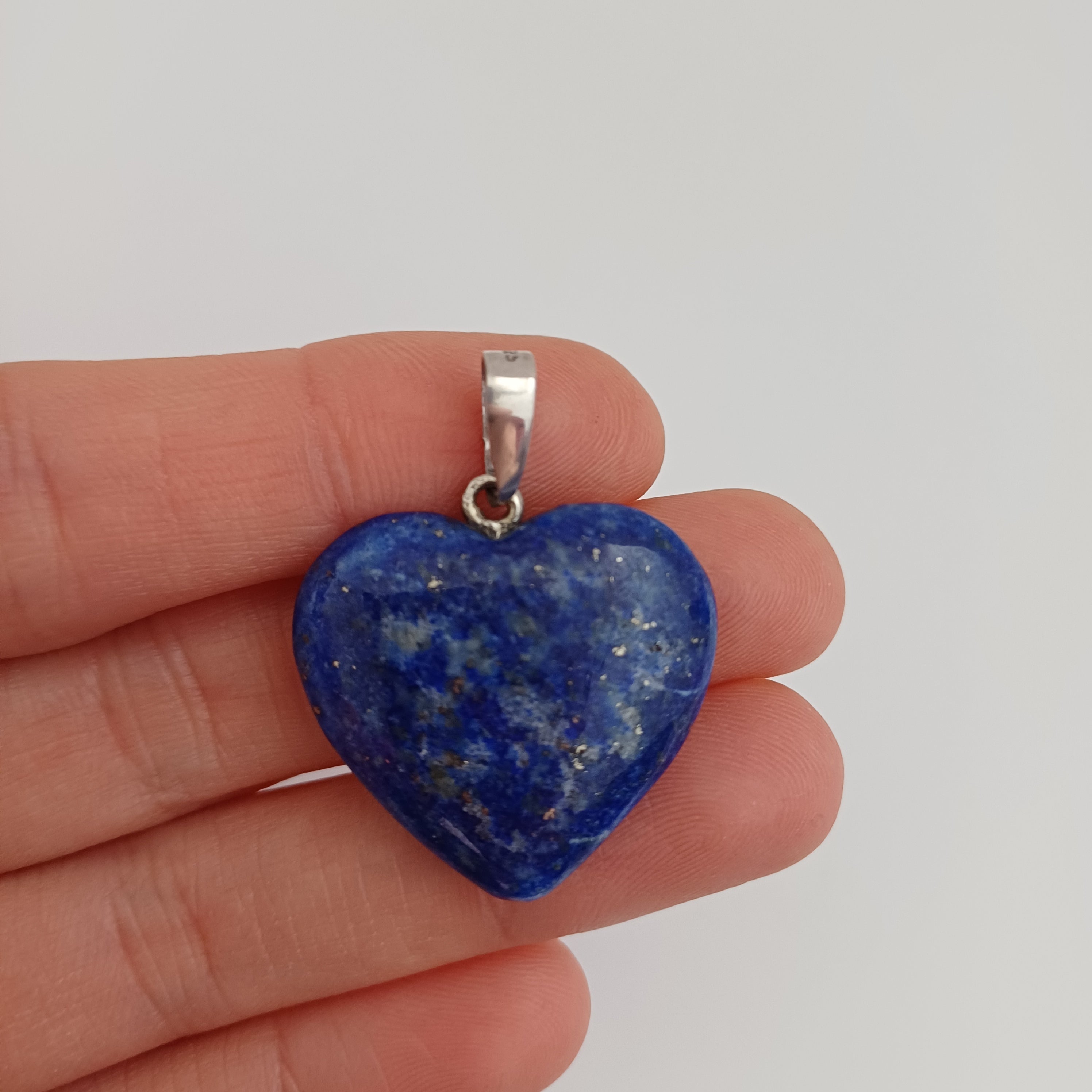 Lapis Lazuli Handmade Heart Pendant 2.3x2.6 CM