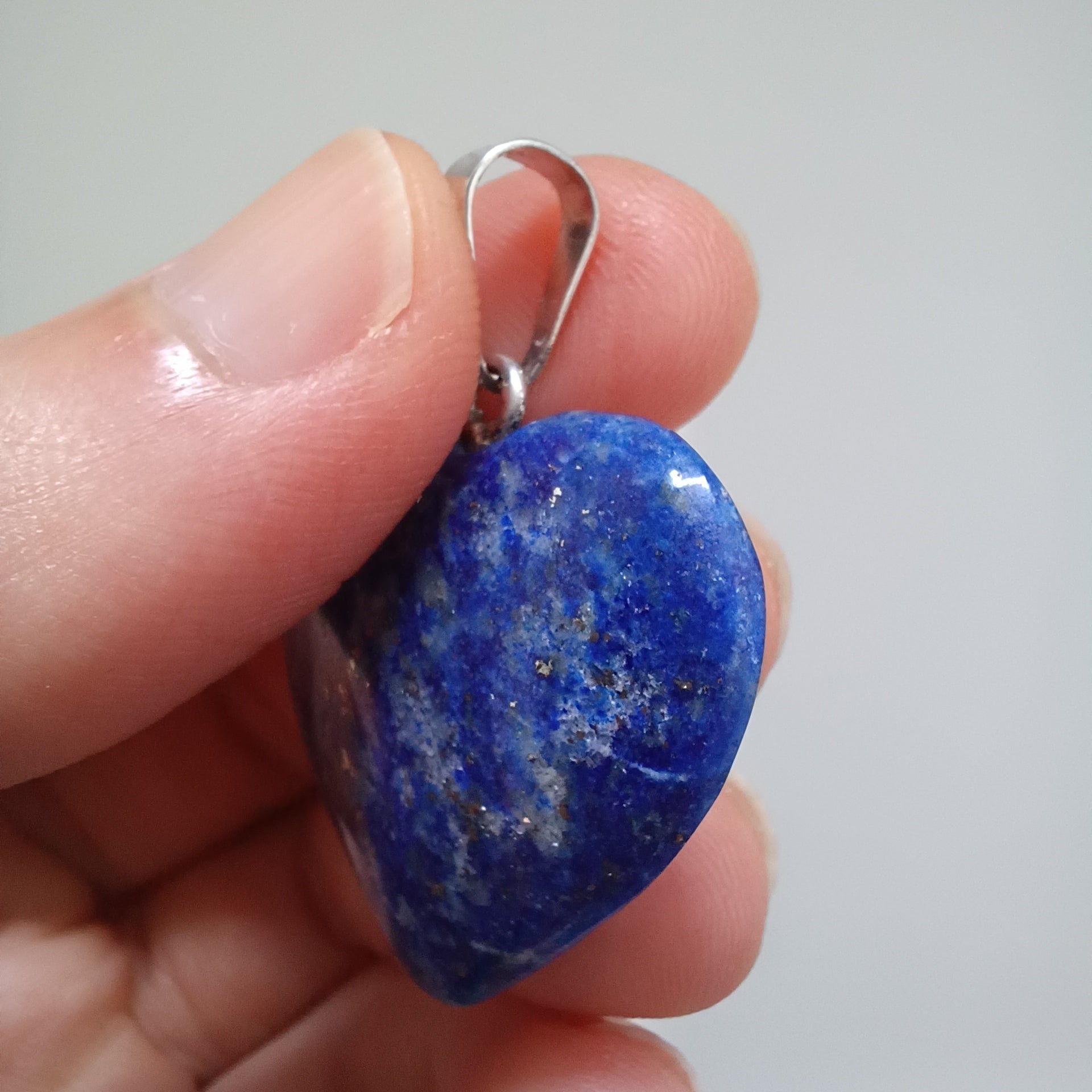 Lapis Lazuli Handmade Heart Pendant 2.3x2.6 CM