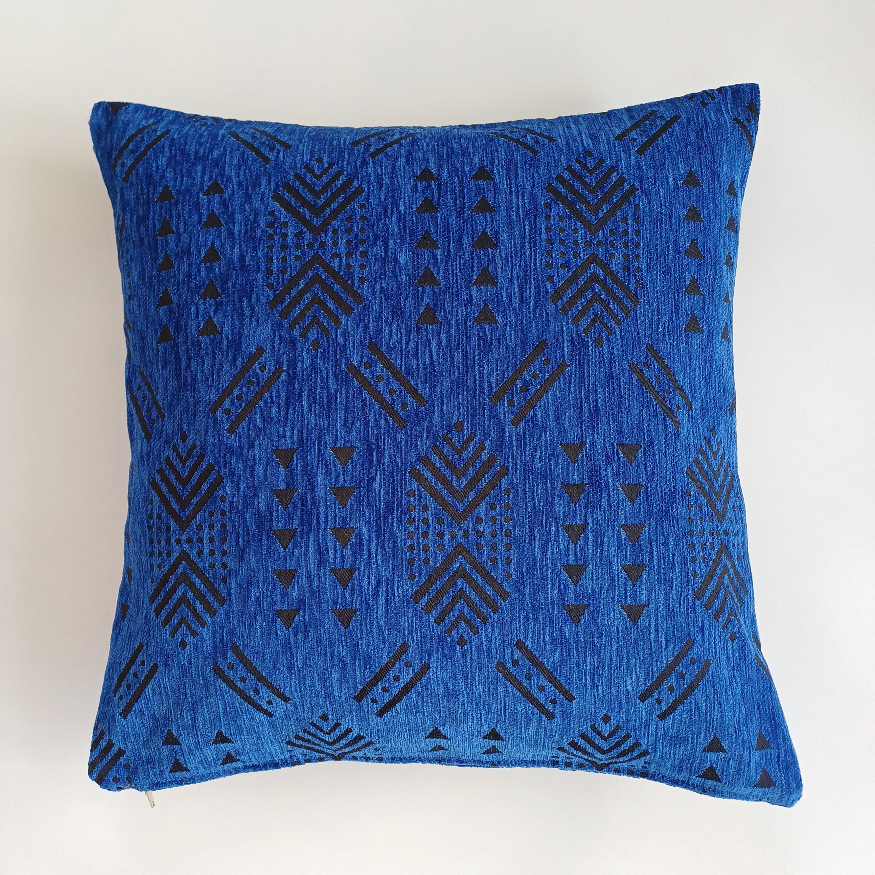 Royal Blue Velvet Moroccan Cushion Cover 20''x20'' / 50x50 CM