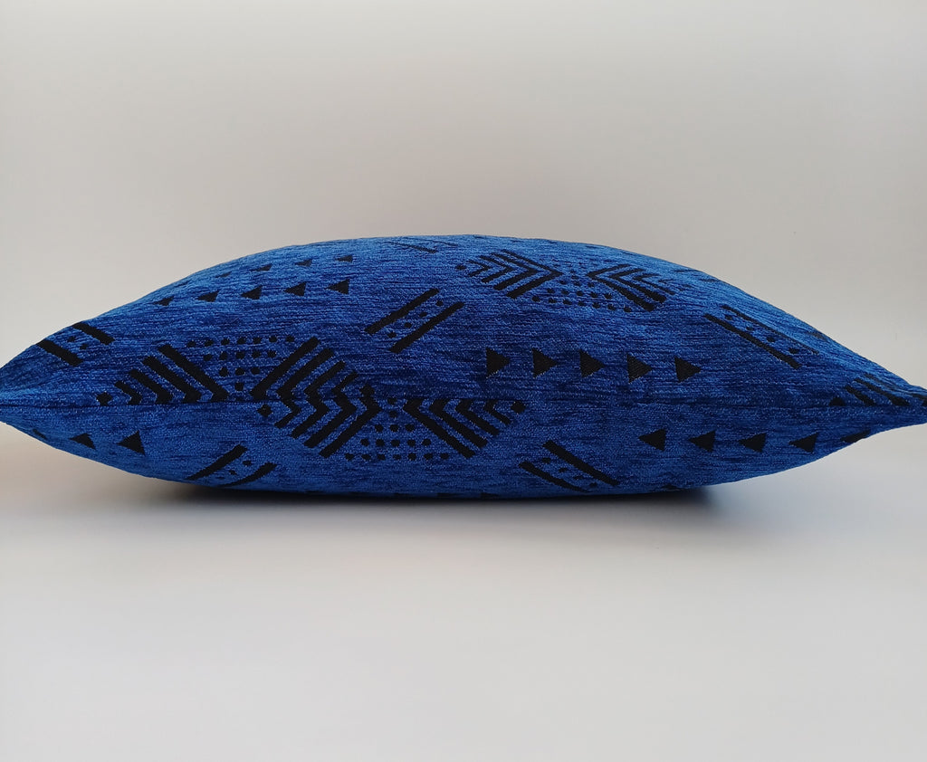 Royal Blue Velvet Moroccan Cushion Cover 20''x20'' / 50x50 CM