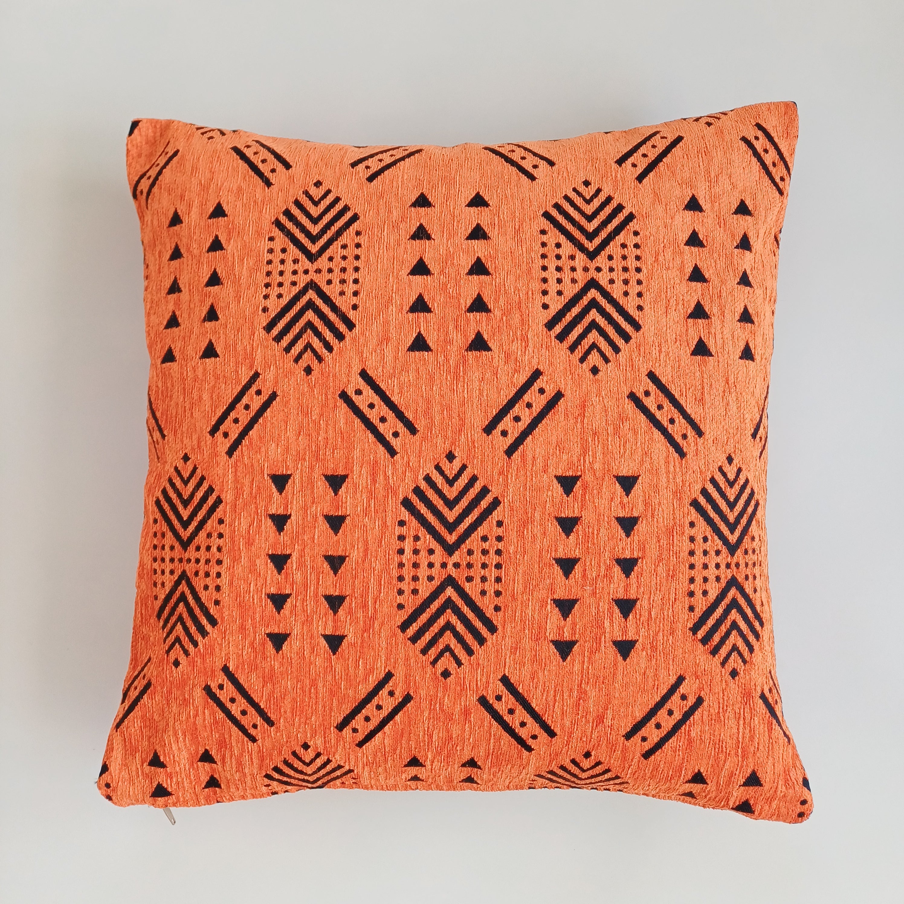 Sun kissed Orange Velvet Moroccan Cushion Cover 20''x20'' / 50x50 CM