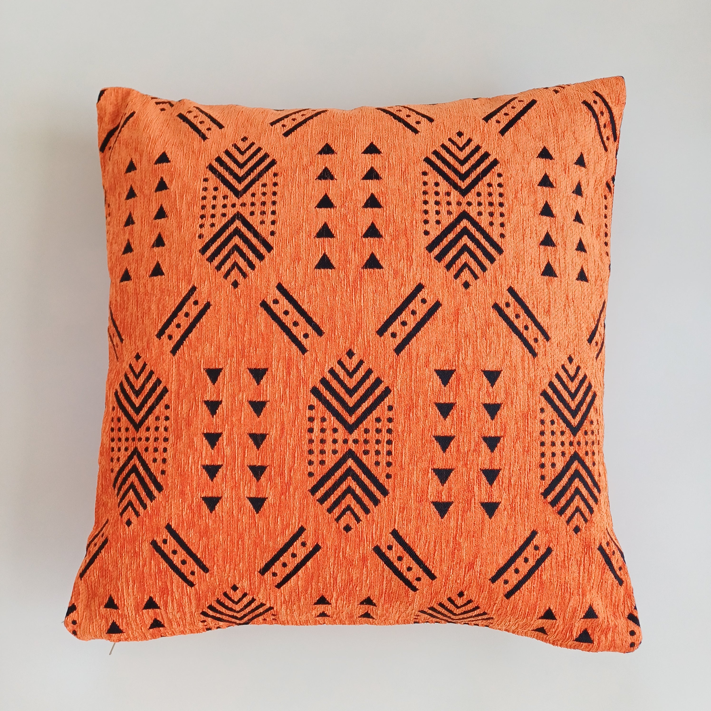 Sun kissed Orange Velvet Moroccan Cushion Cover 20''x20'' / 50x50 CM