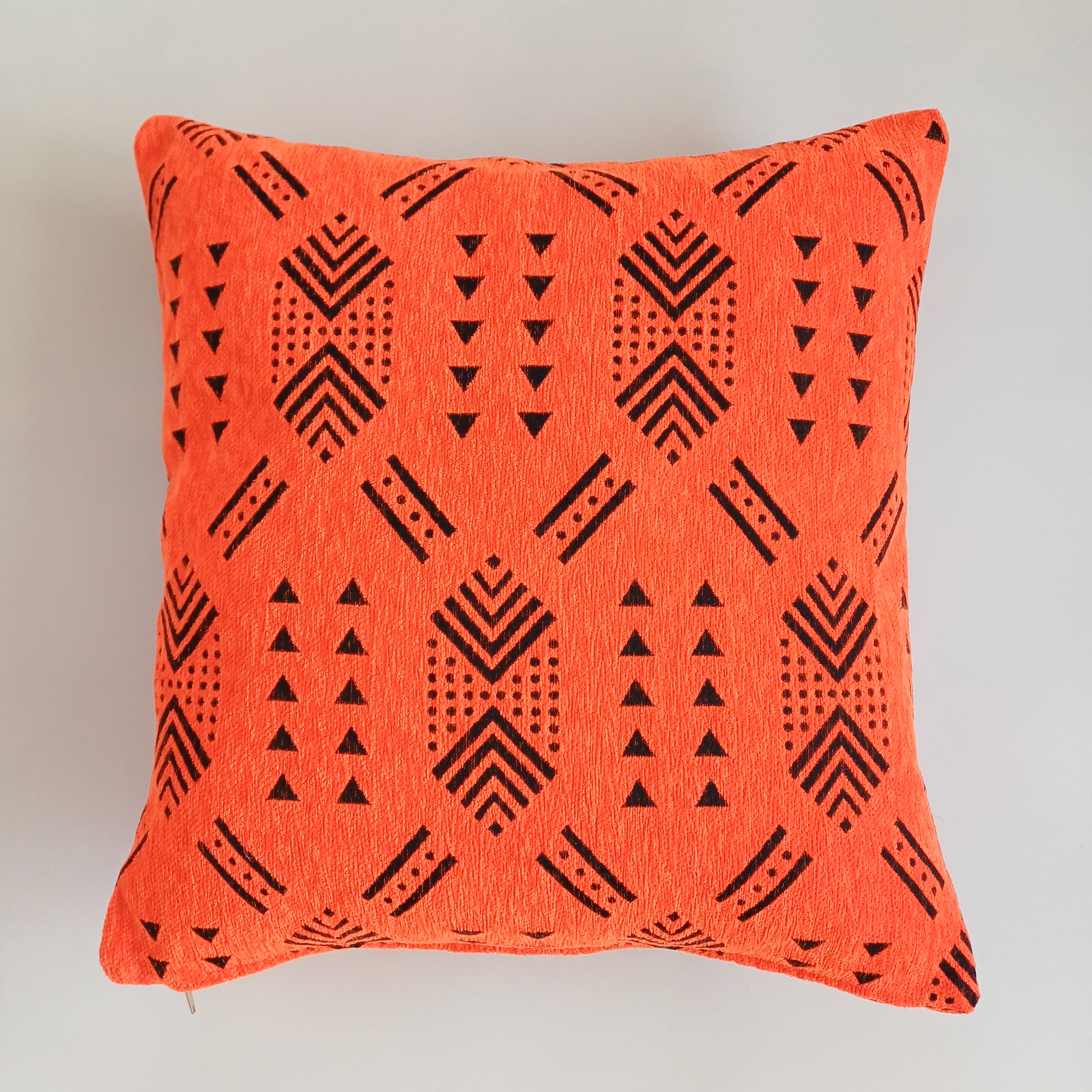 Terracotta Orange Velvet Moroccan Cushion Cover 20''x20'' / 50x50 CM