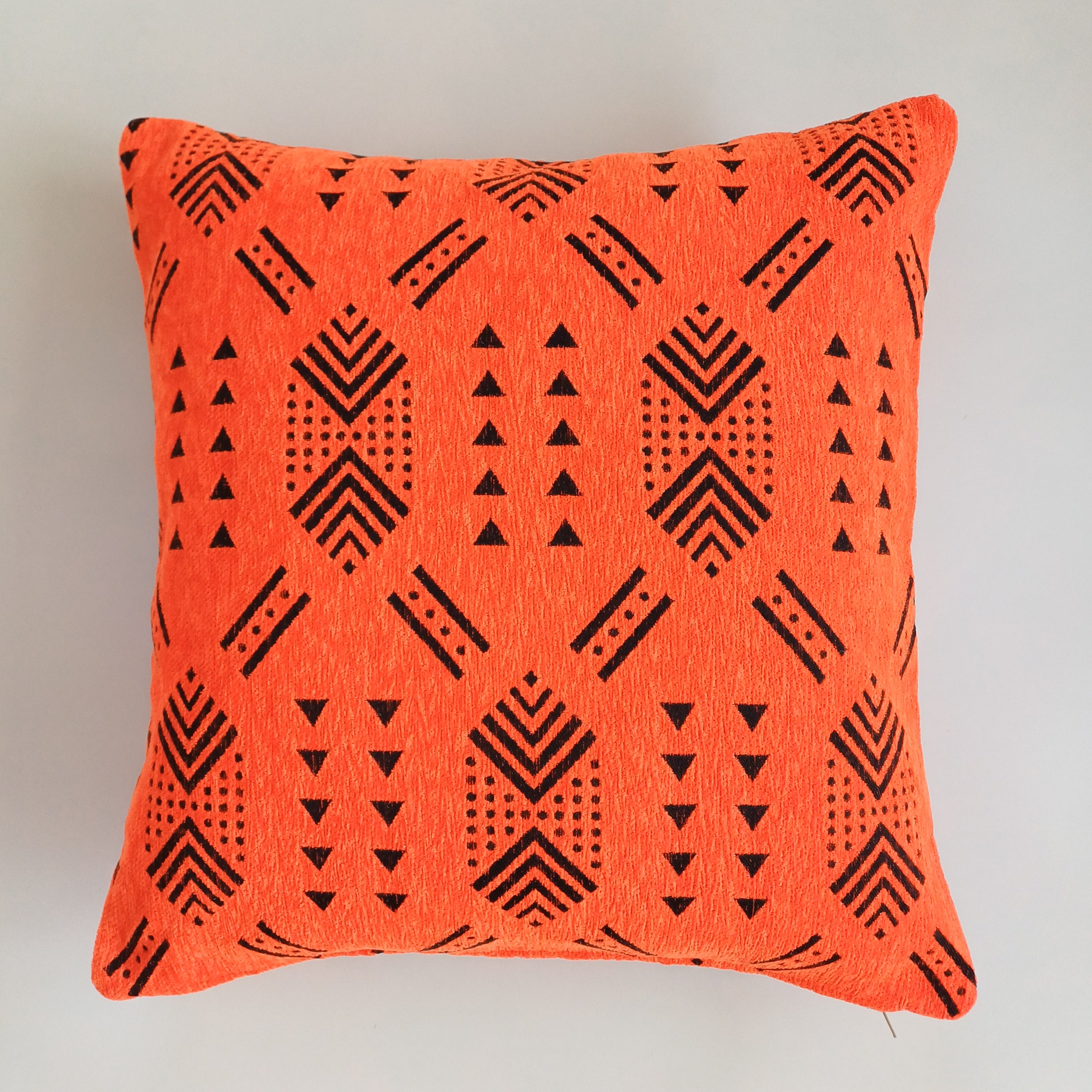 Terracotta Orange Velvet Moroccan Cushion Cover 20''x20'' / 50x50 CM