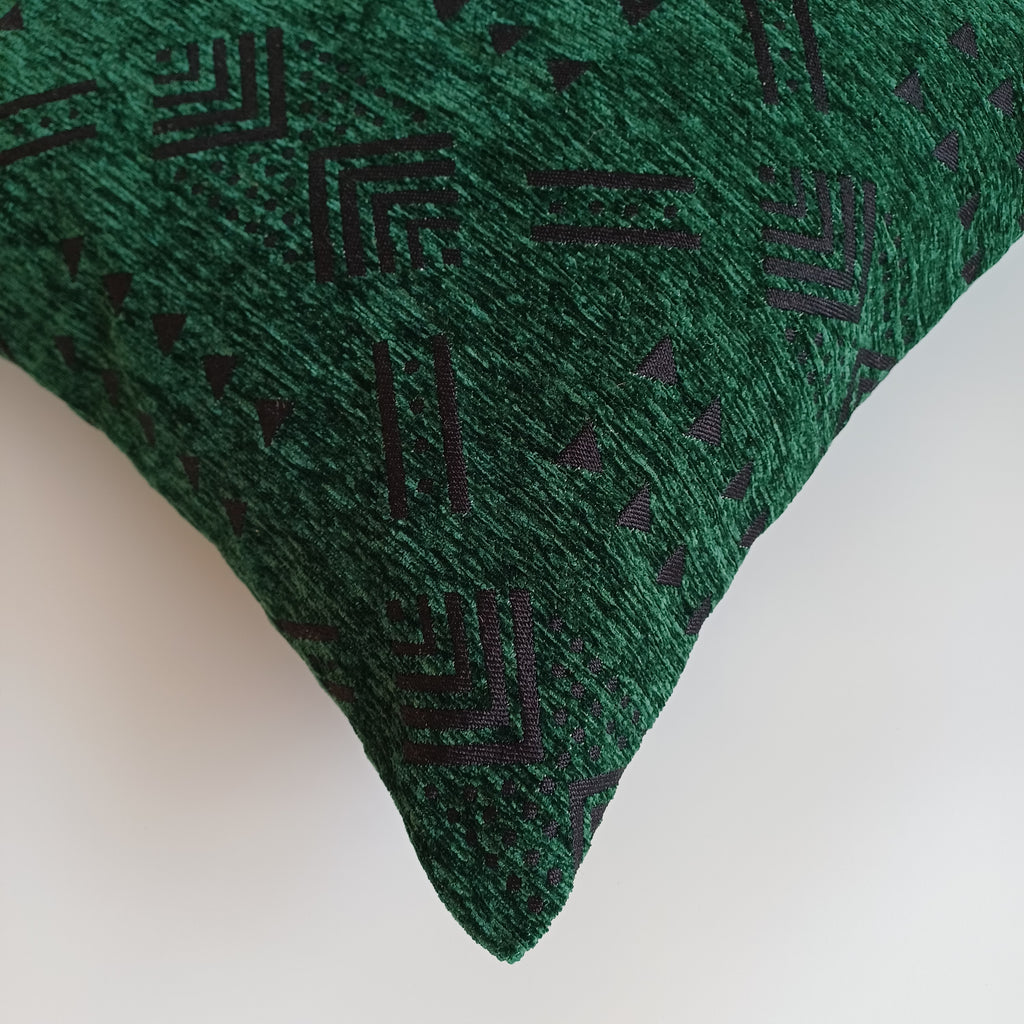 Emerald Green Velvet Moroccan Cushion Cover 20''x20'' / 50x50 CM