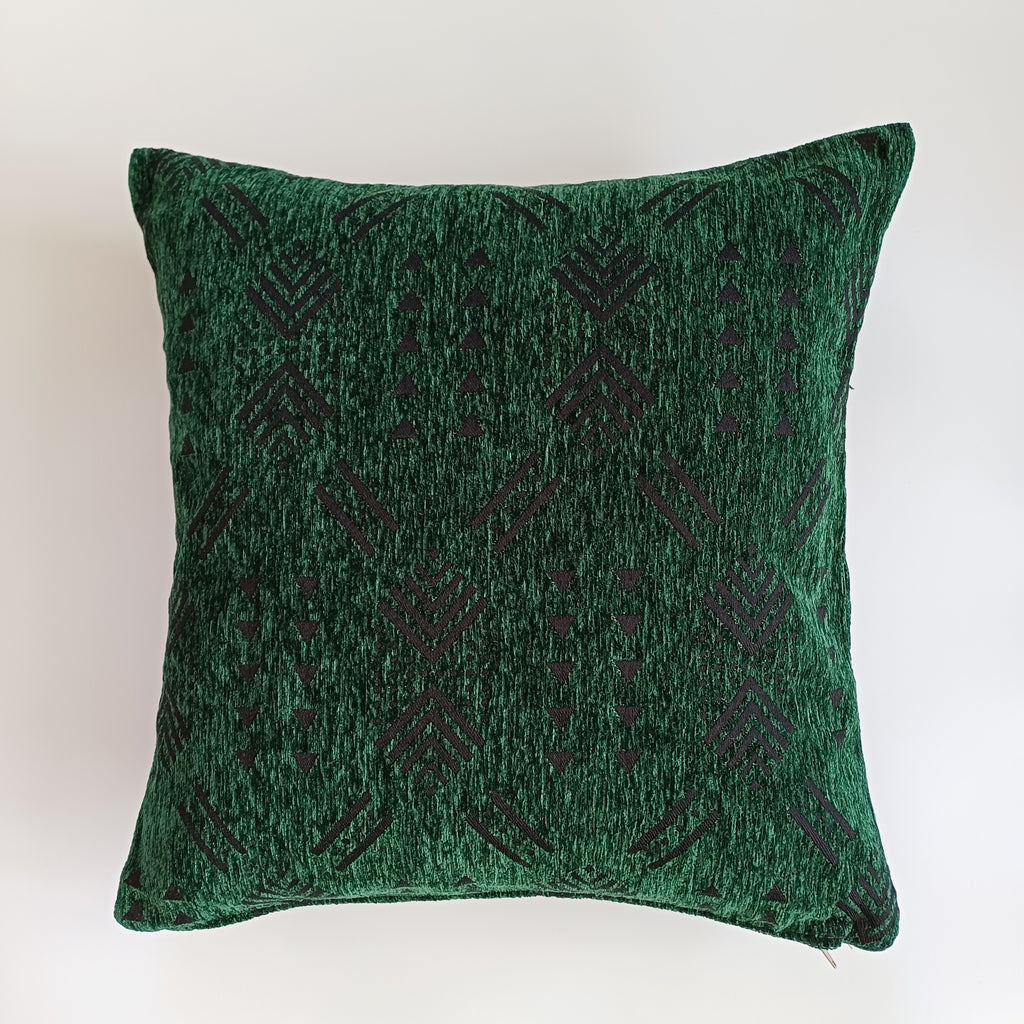 Emerald Green Velvet Moroccan Cushion Cover 20''x20'' / 50x50 CM