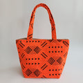 Handmade Orange Moroccan Velvet Tote Bag Medium Sized 47x31 CM