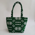 Handmade Green Moroccan Velvet Tote Bag Medium Sized 47x31 CM
