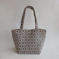 Handmade Slate Grey Moroccan Velvet Tote Bag Medium Sized 47x31 CM