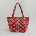 Handmade Crimson Red Moroccan Velvet Tote Bag Medium Sized 47x31 CM