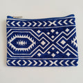 Moroccan Cobalt Blue Handmade Velvet Pouch 20x14 CM
