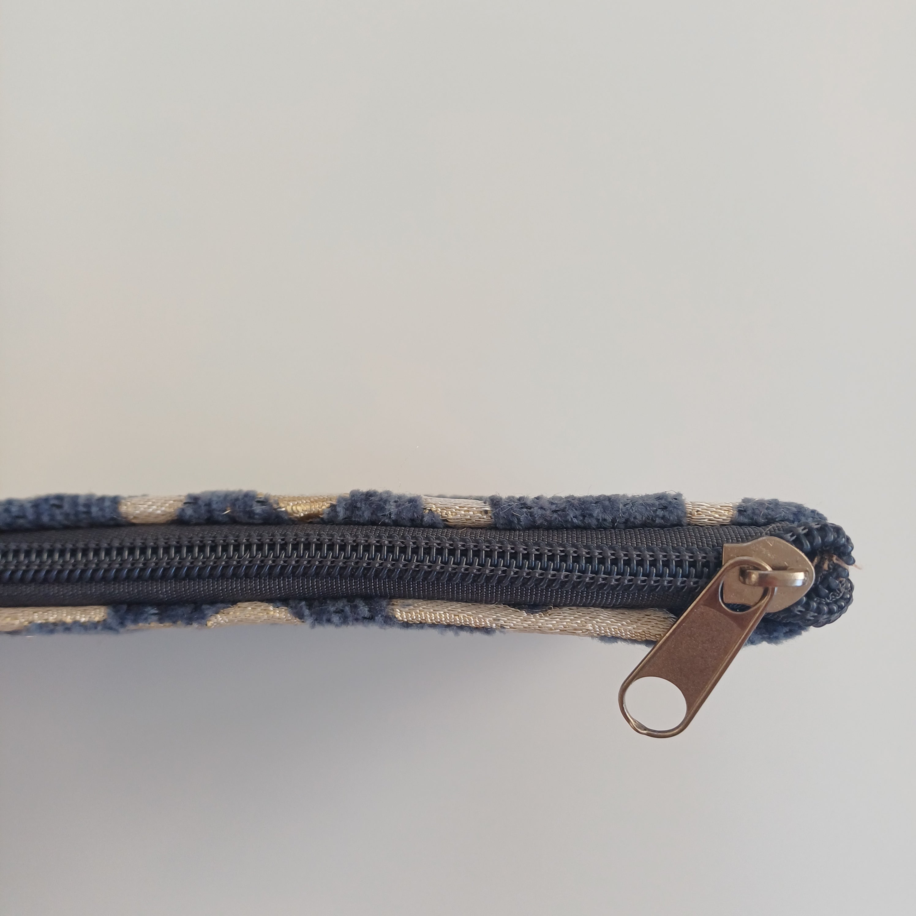 Moroccan Slate Blue Handmade Velvet Pouch 20x14 CM