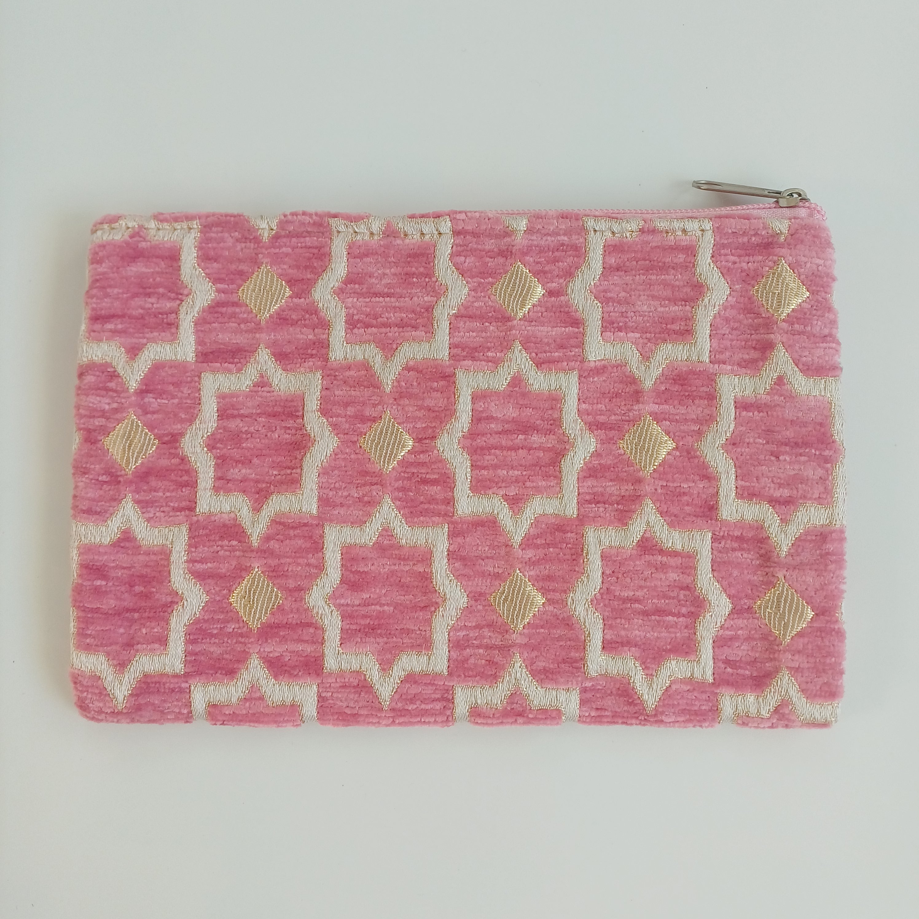 Moroccan Pink Handmade Velvet Pouch 20x14 CM