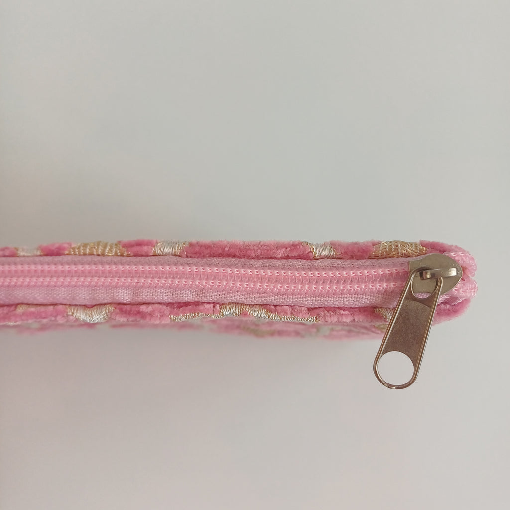 Moroccan Pink Handmade Velvet Pouch 20x14 CM