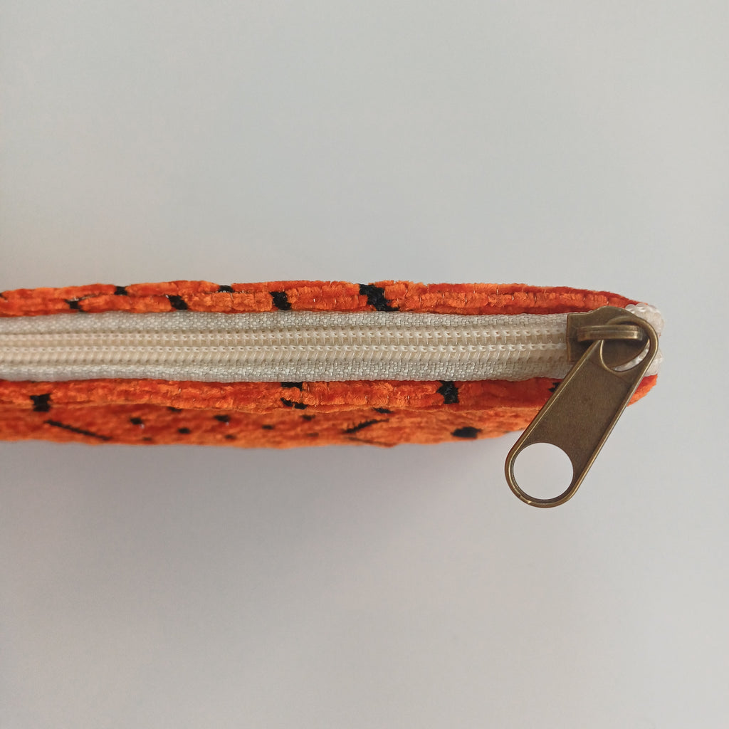 Moroccan Burnt Orange Handmade Velvet Pouch 20x14 CM