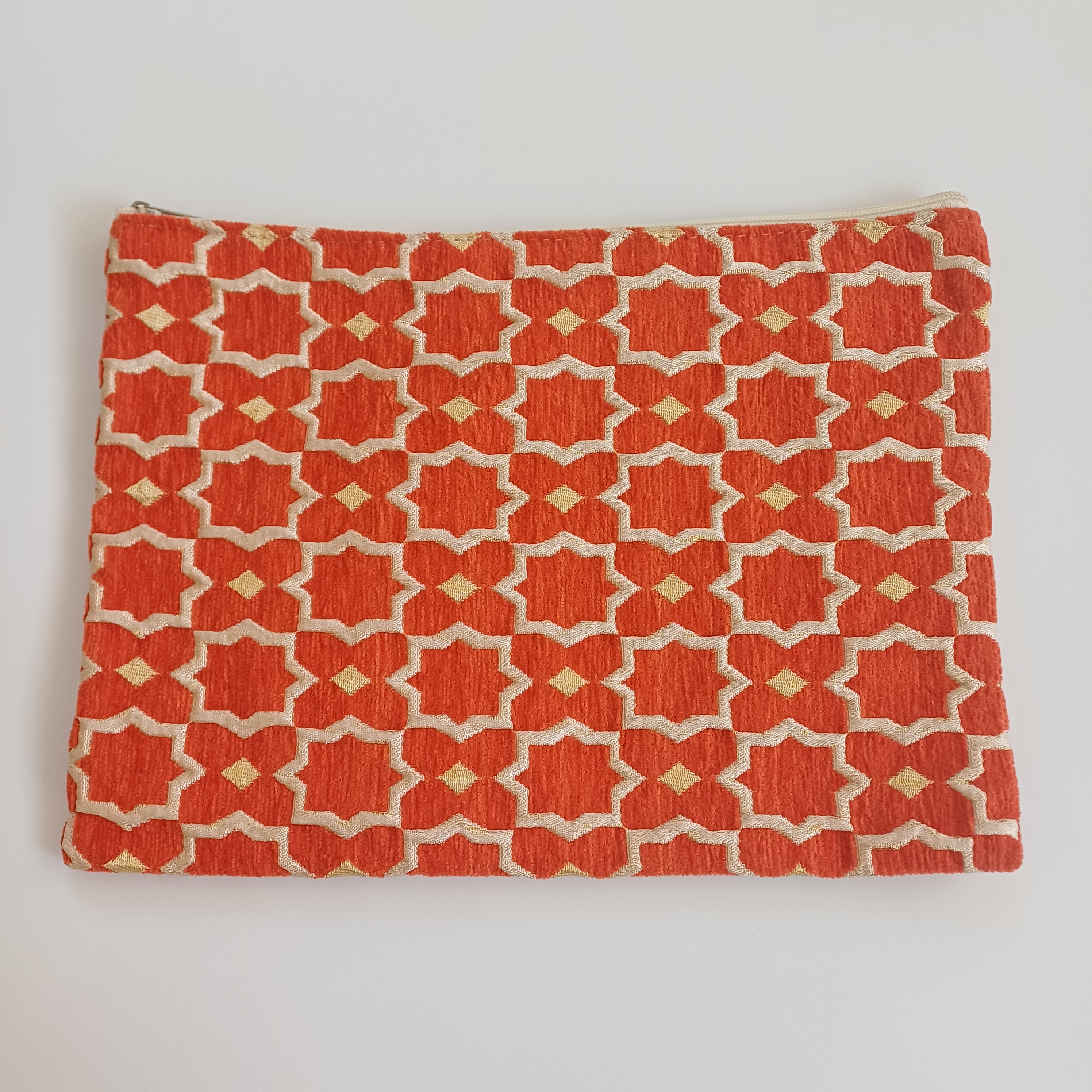 Moroccan Rust Orange Handmade Velvet Laptop Sleeve 33x25 CM