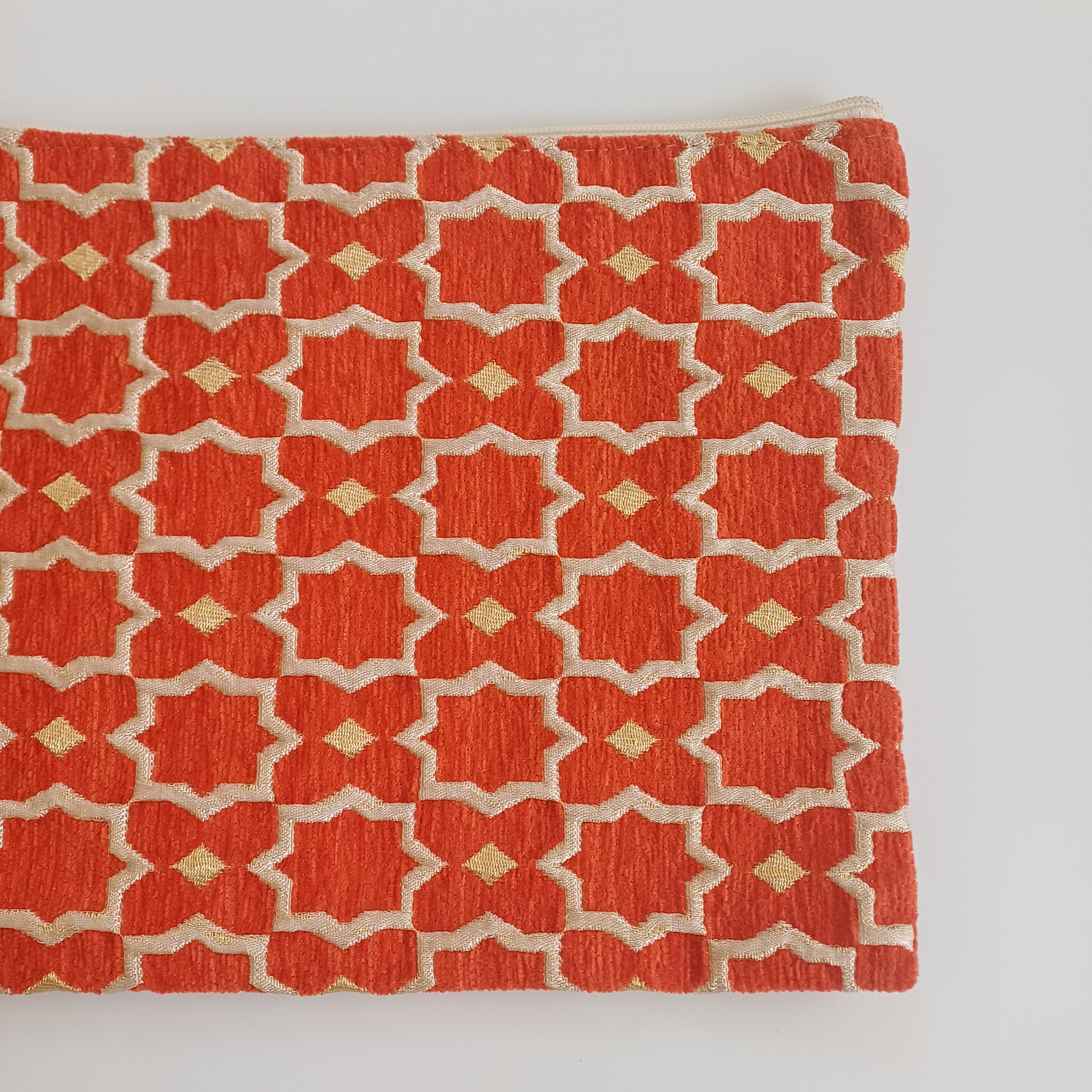 Moroccan Rust Orange Handmade Velvet Laptop Sleeve 33x25 CM