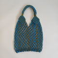 Moroccan Handmade Blue and Olive Green Crochet Tote Bag 61x36 CM