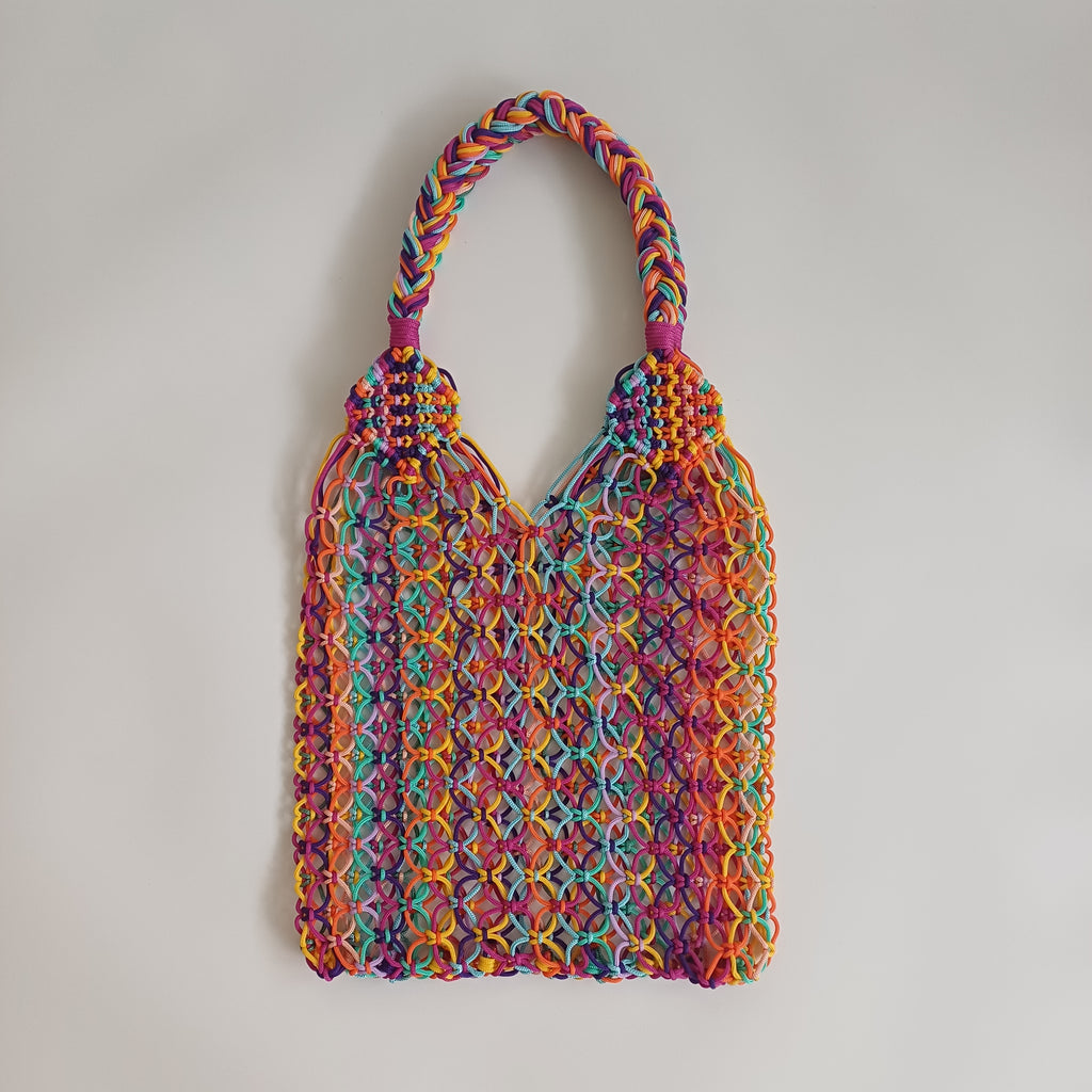 Moroccan Handmade Multicolour Crochet Tote Bag 59x34 CM
