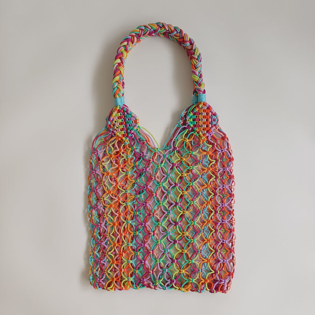 Moroccan Handmade Multicolour Crochet Tote Bag 59x34 CM