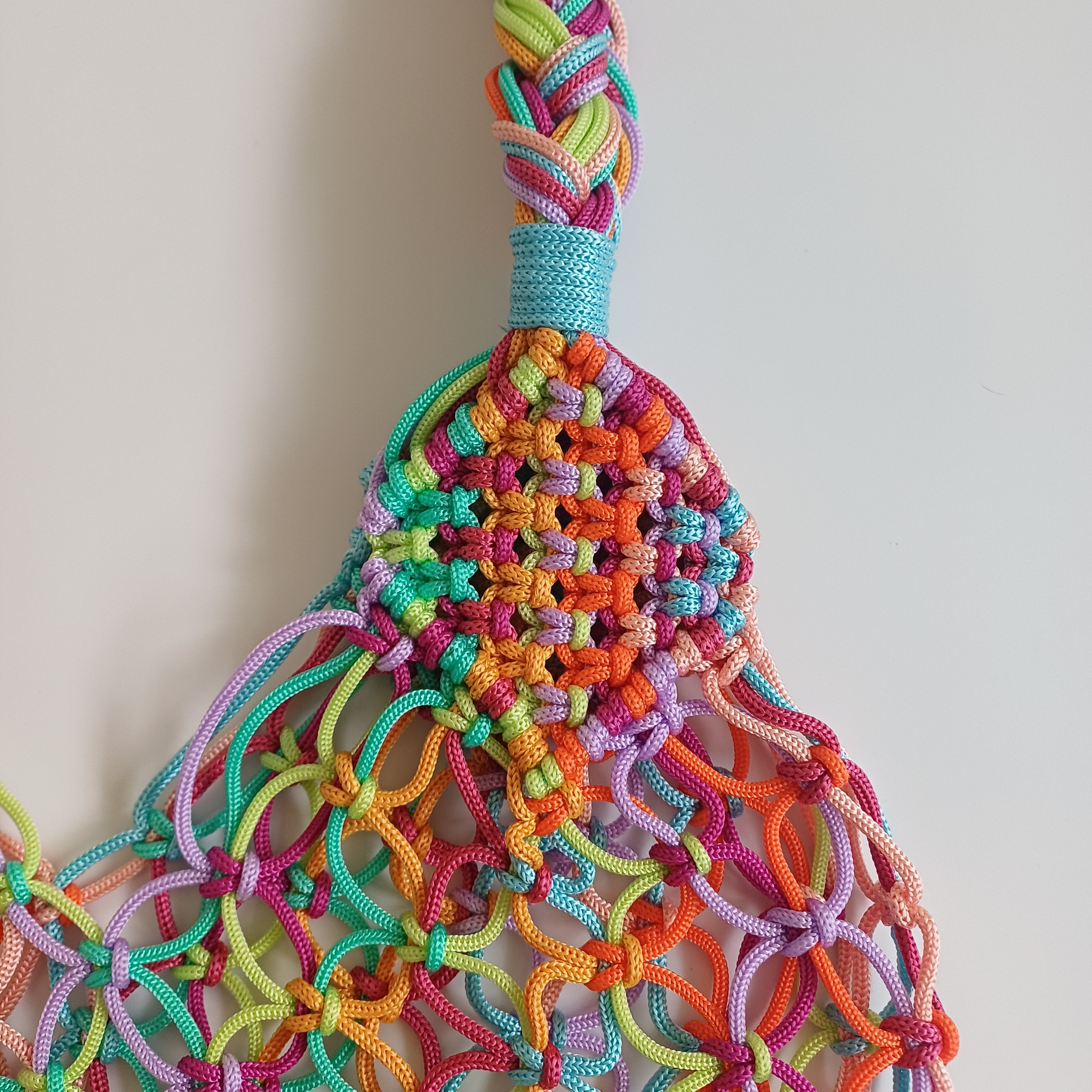 Moroccan Handmade Multicolour Crochet Tote Bag 59x34 CM