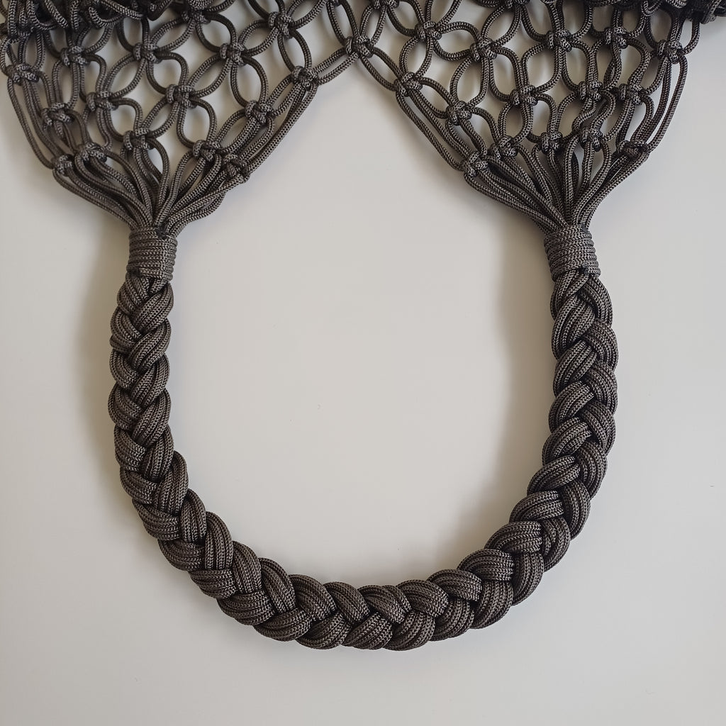 Moroccan Handmade Slate Grey Crochet Tote Bag 60x36 CM