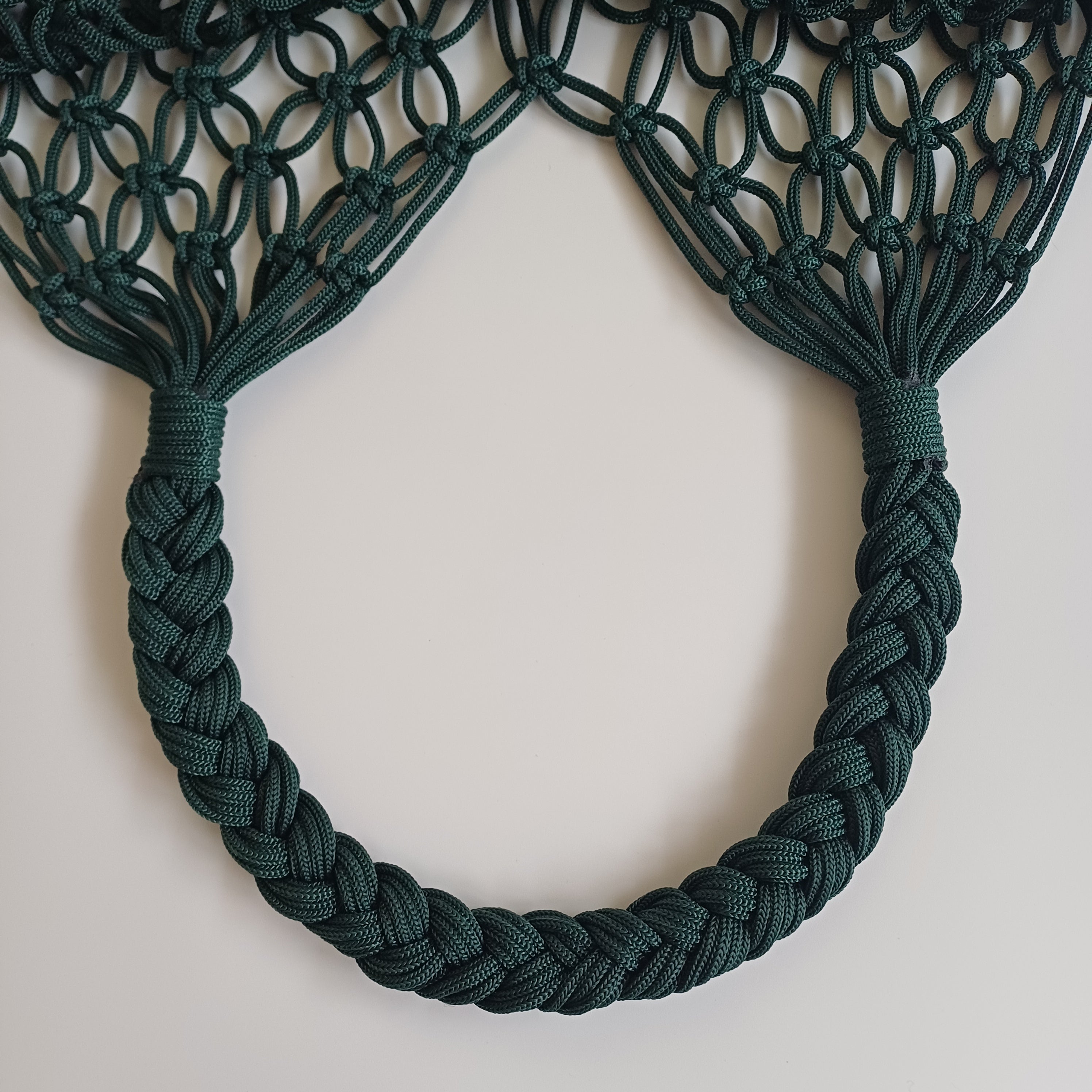 Moroccan Handmade Deep Forest Green Crochet Tote Bag 62x34 CM