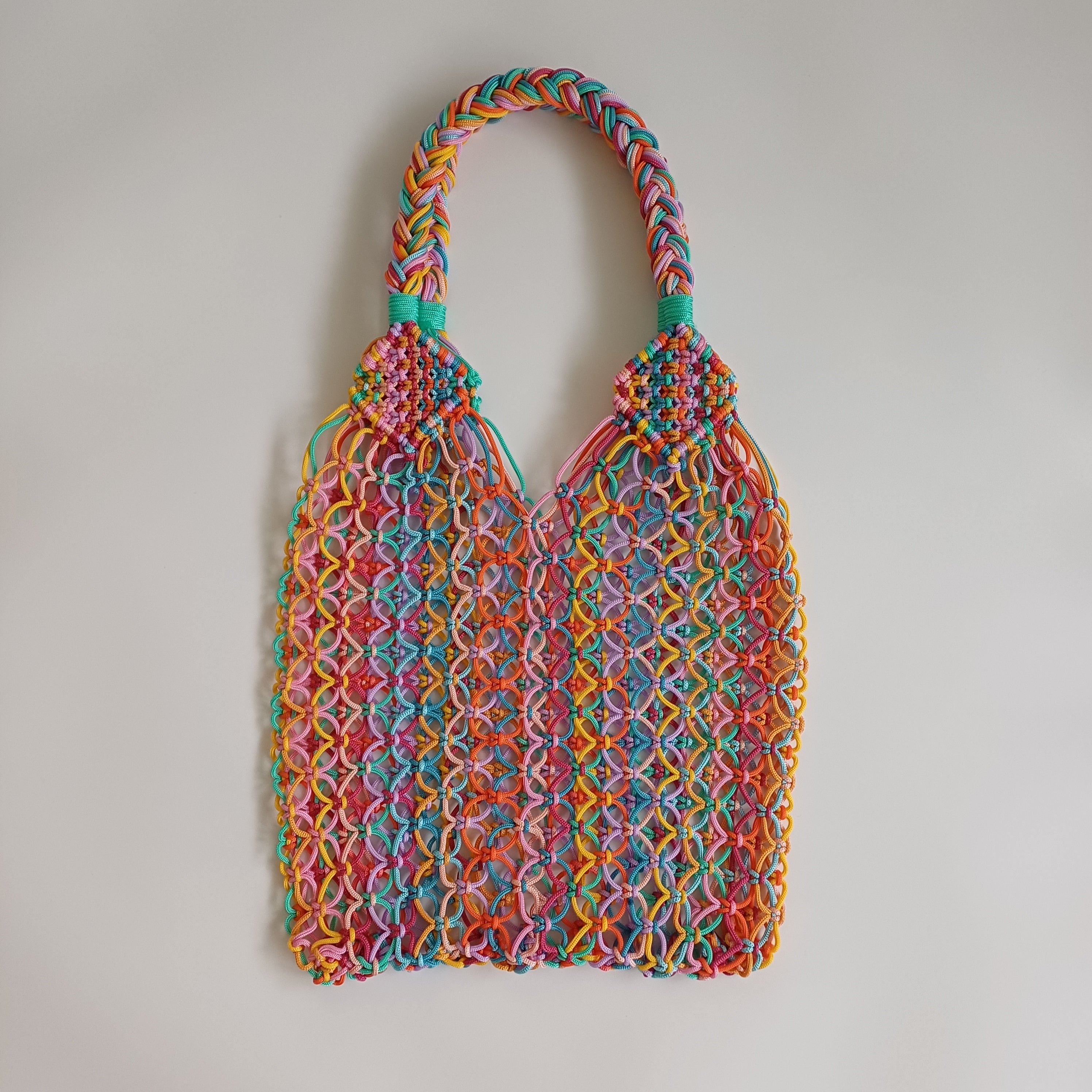 Moroccan Handmade Multicolour Crochet Tote Bag 58x33 CM