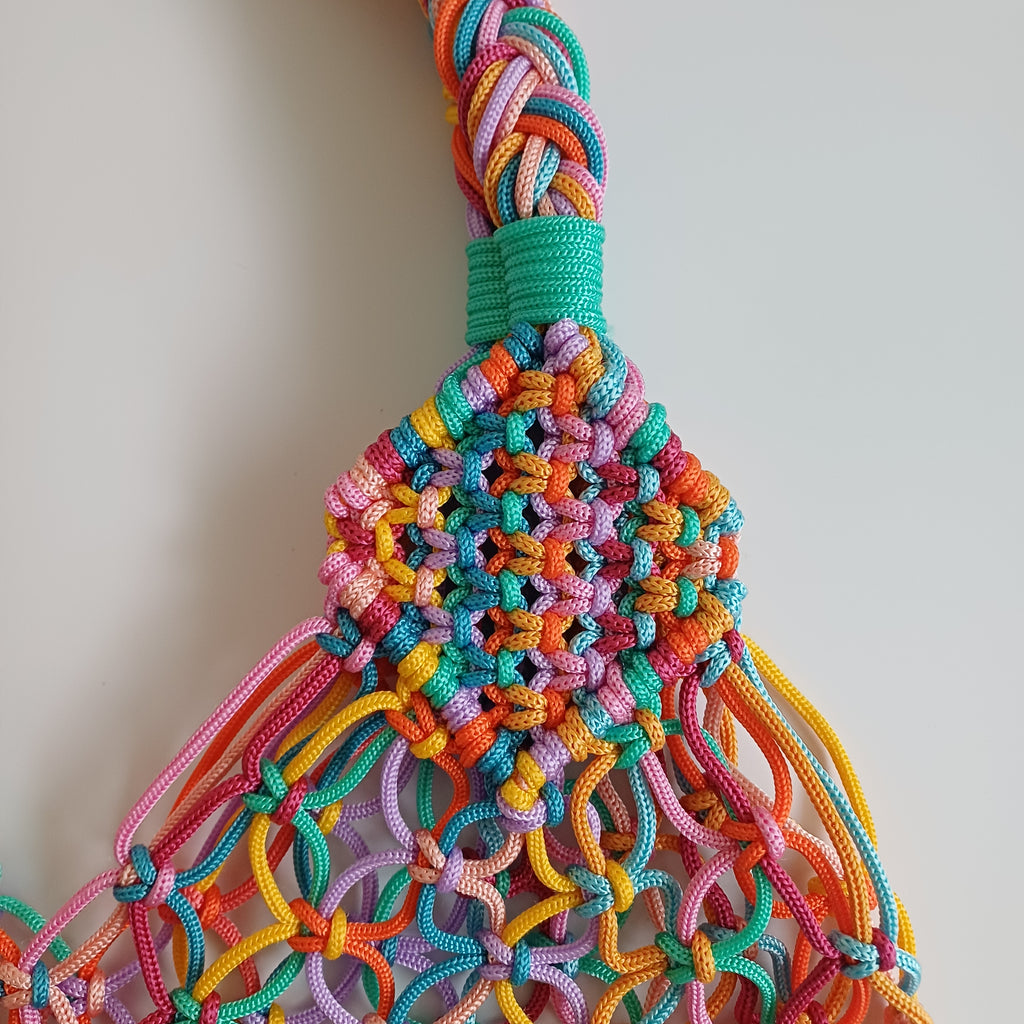 Moroccan Handmade Multicolour Crochet Tote Bag 58x33 CM