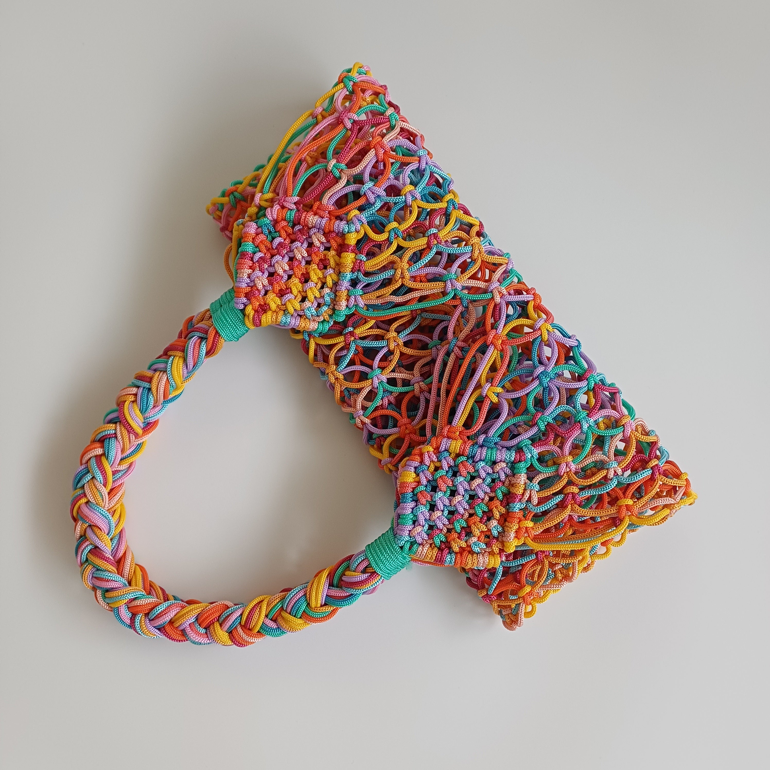 Moroccan Handmade Multicolour Crochet Tote Bag 58x33 CM