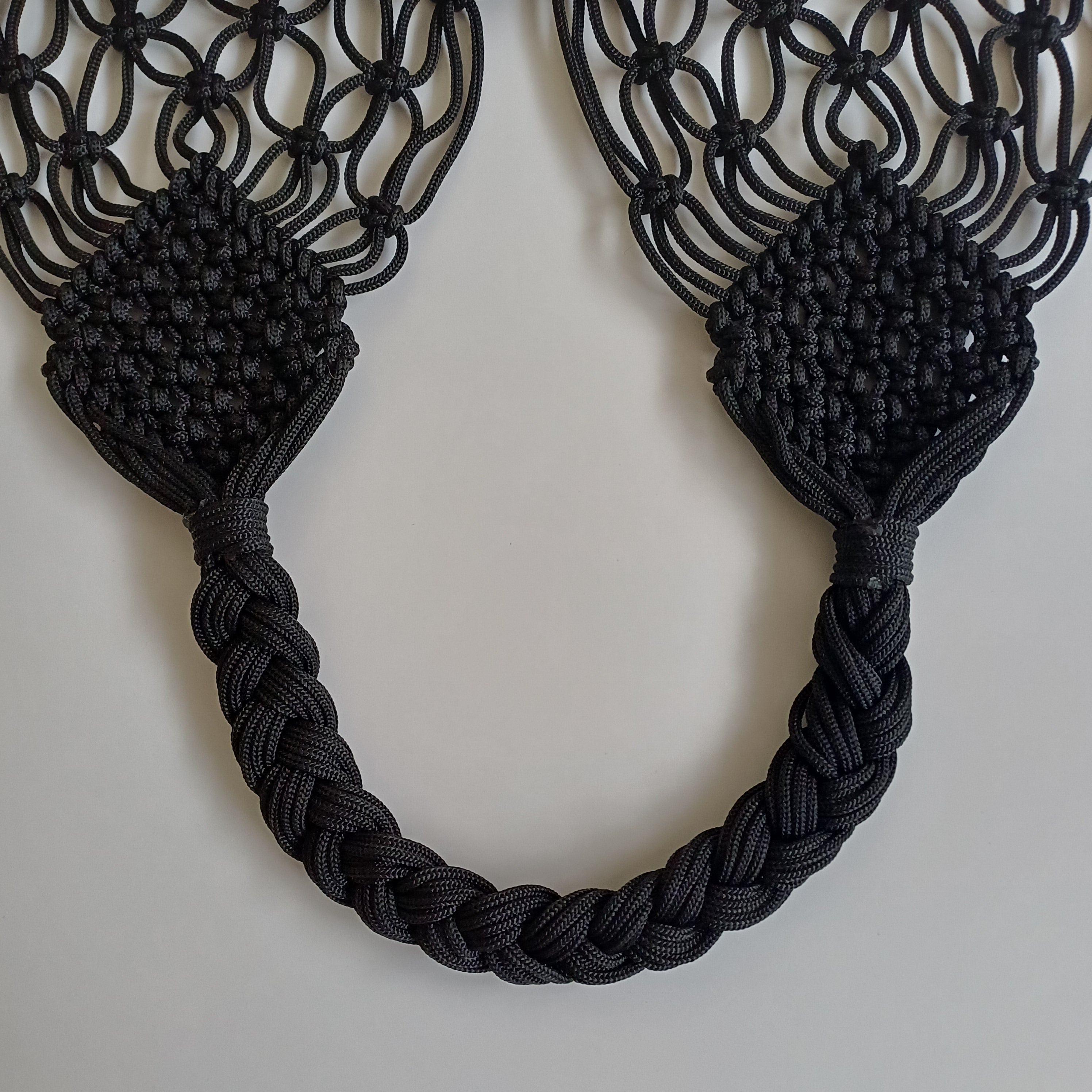 Moroccan Handmade Dark Black Crochet Tote Bag 49x35 CM