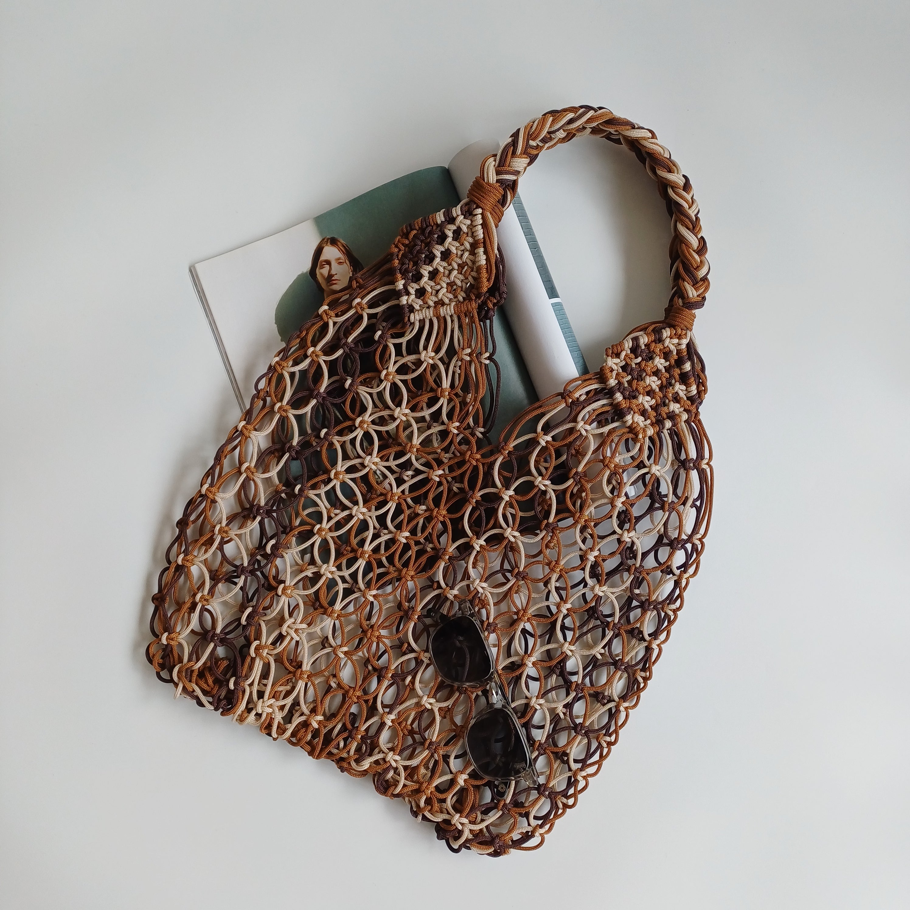 Moroccan Handmade Multicolour Crochet Tote Bag 52x37 CM