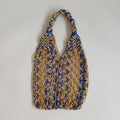 Moroccan Handmade Blue & Beige Crochet Tote Bag 51x34 CM