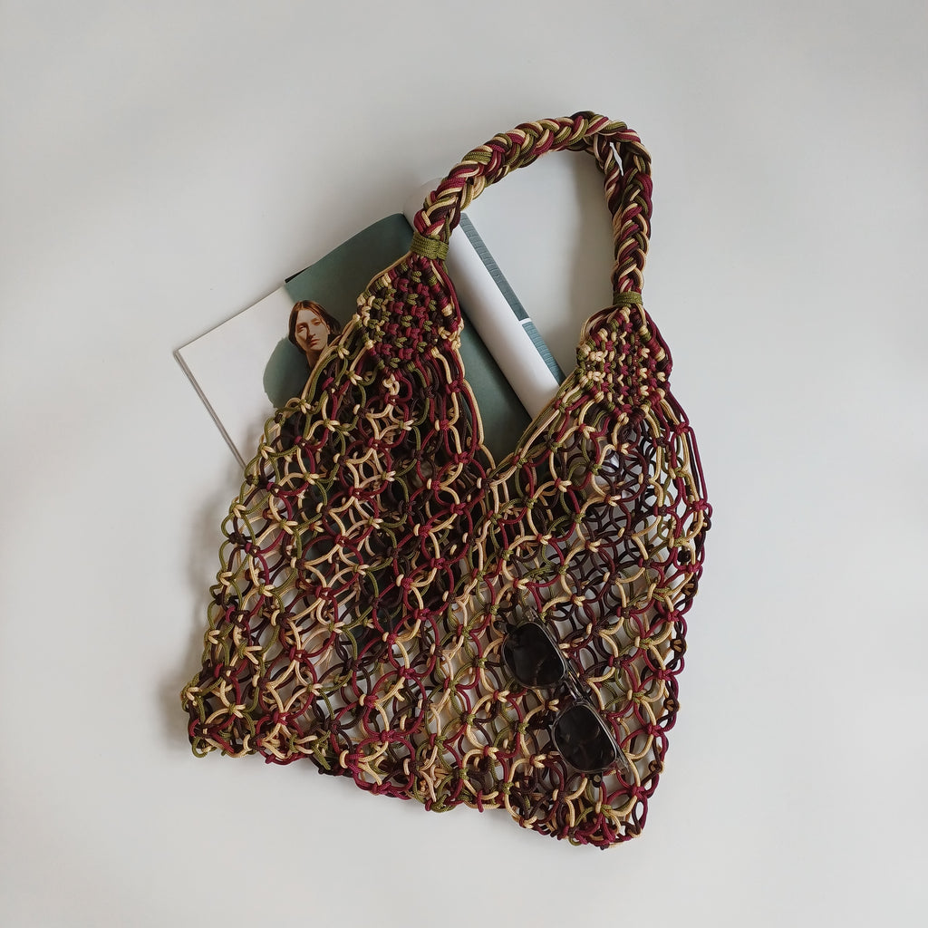 Moroccan Handmade Multicolour Crochet Tote Bag 54x37 CM
