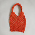 Moroccan Handmade Sunset Orange Crochet Tote Bag 48x28 CM