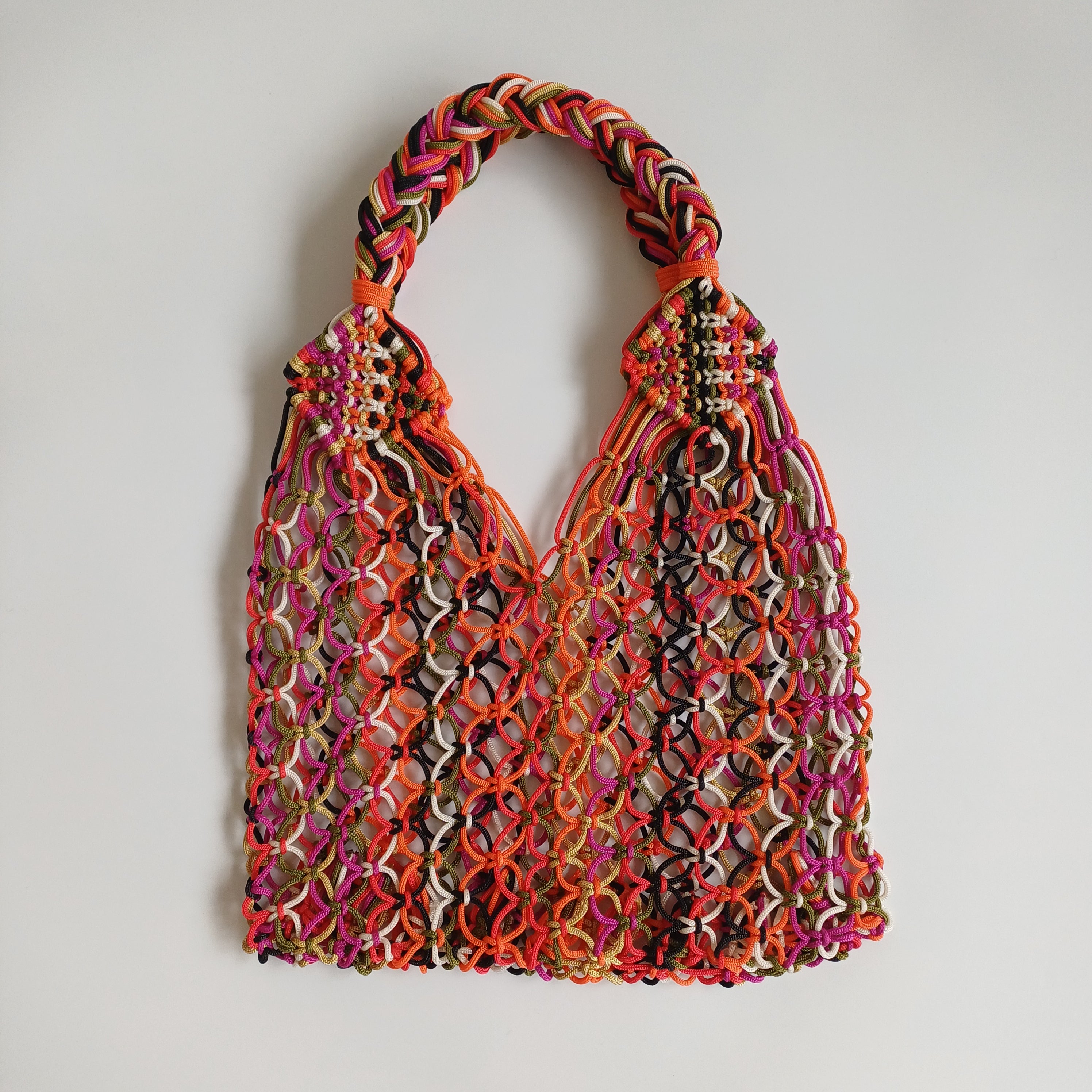 Moroccan Handmade Multicolour Crochet Tote Bag 46x32 CM